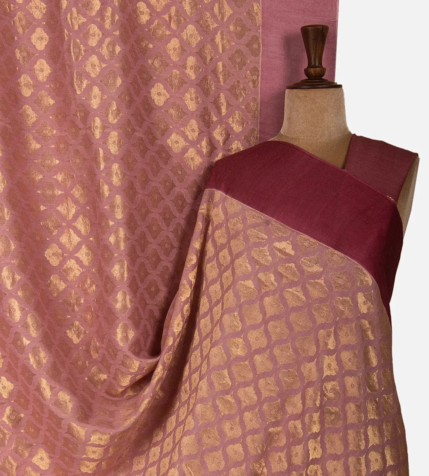 Light Pink Banarasi Silk Saree