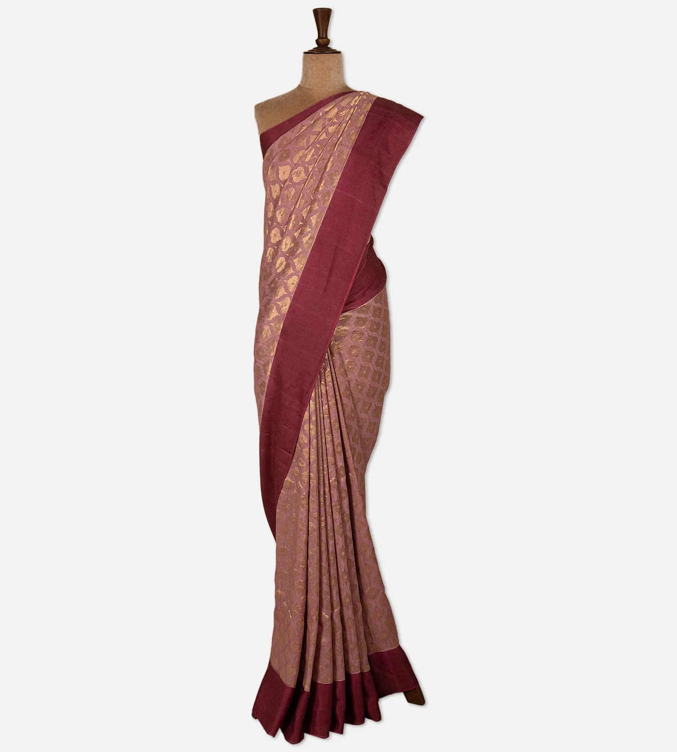 Light Pink Banarasi Silk Saree
