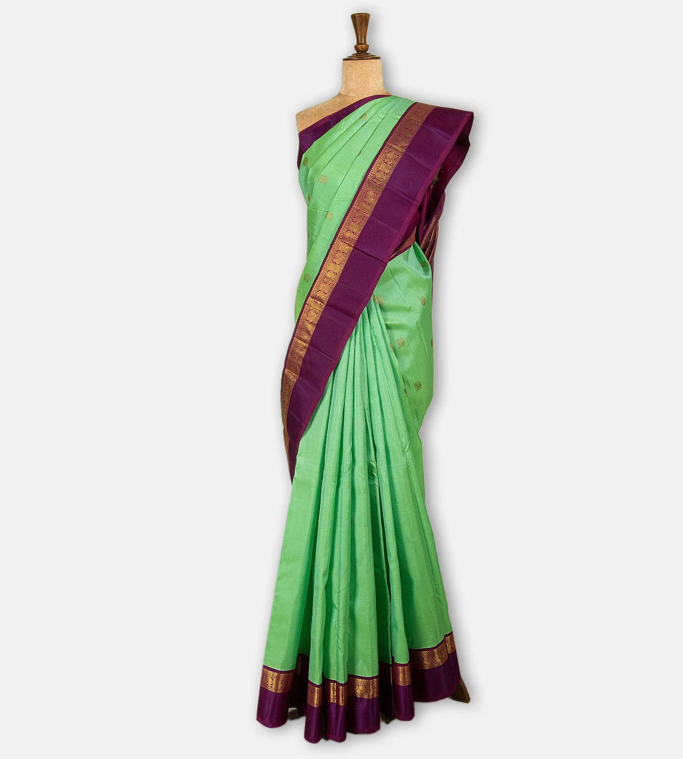 Pastel Green Kanchipuram Silk Saree