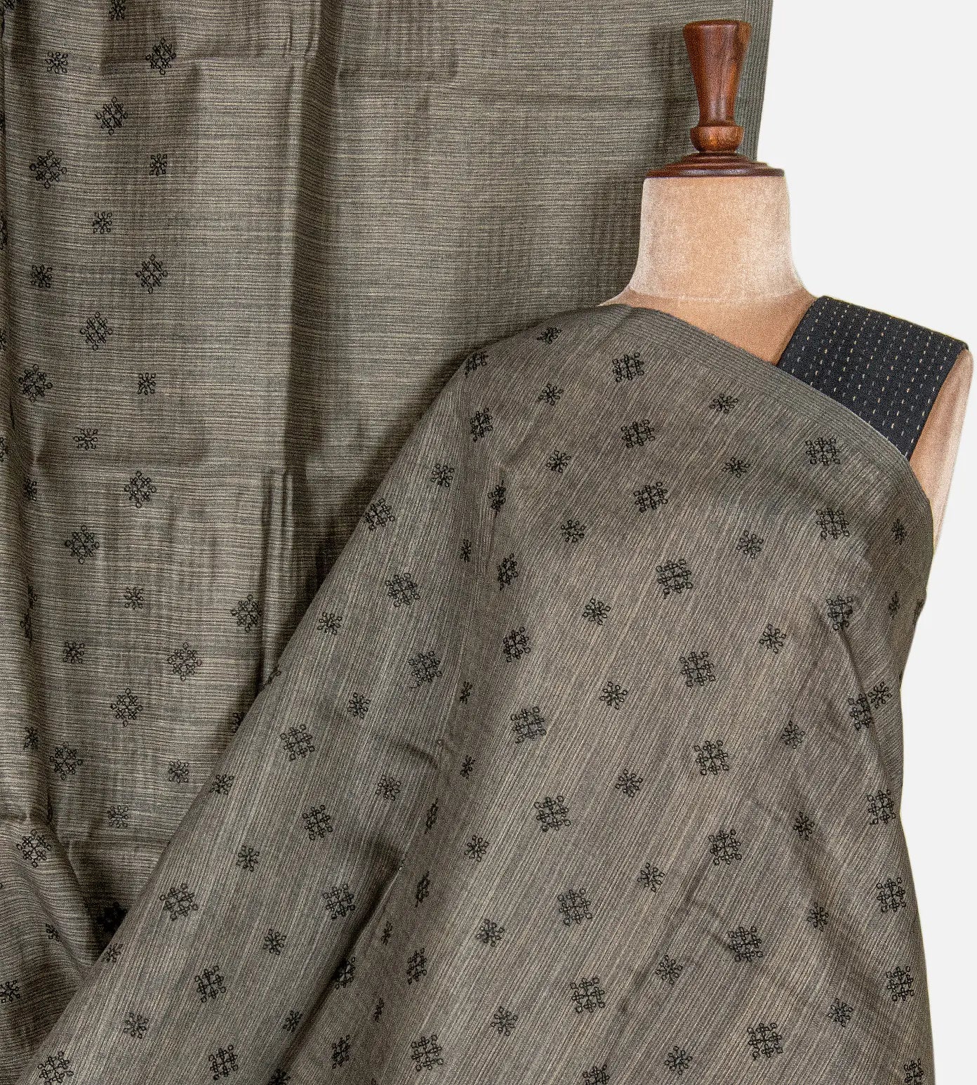 Grey Tussar Saree