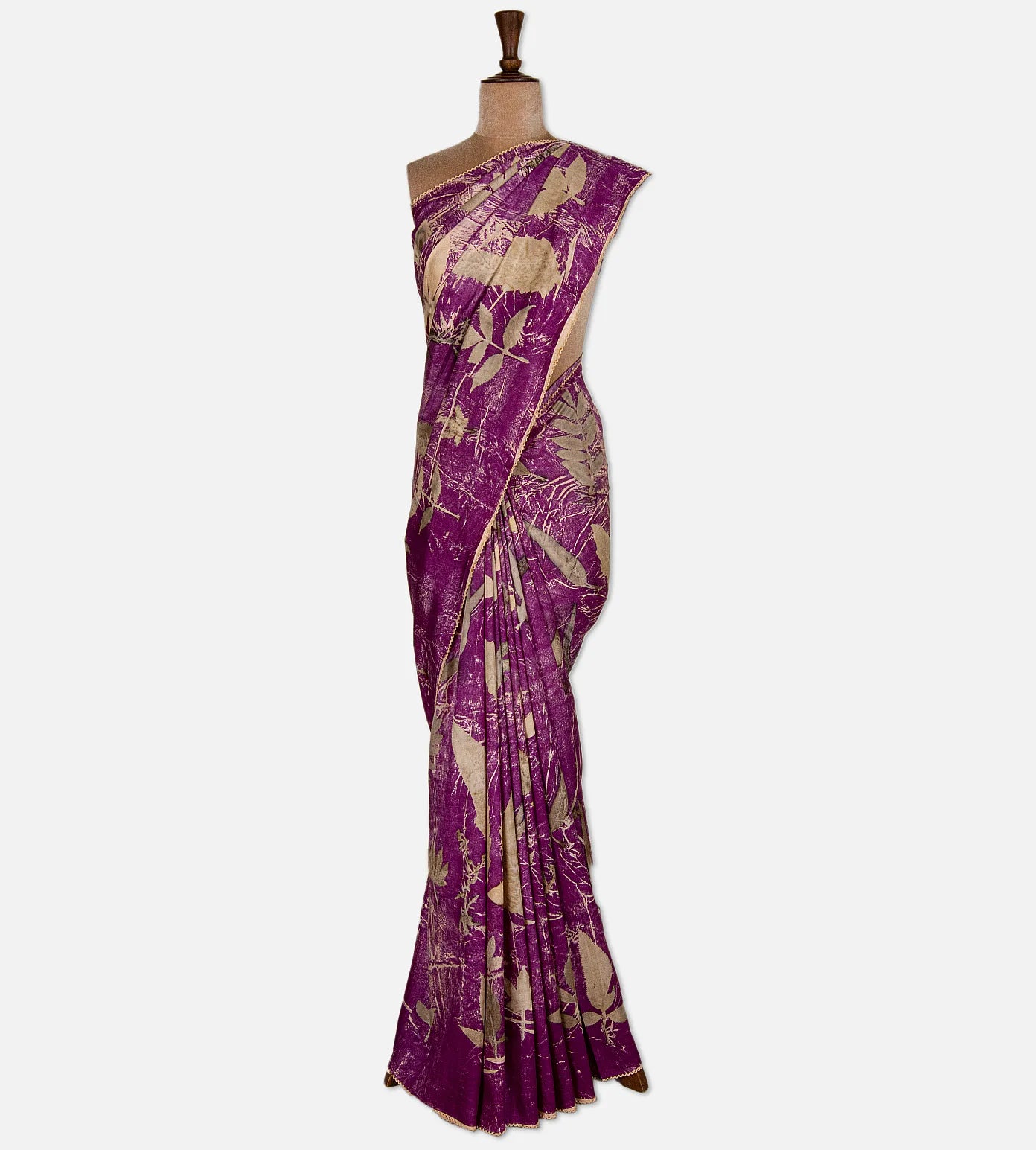 Dark Pink Mulberry Silk Saree