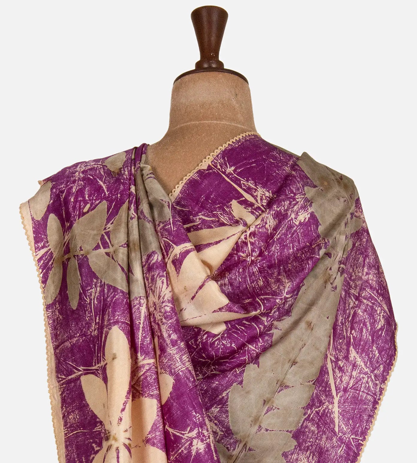Dark Pink Mulberry Silk Saree