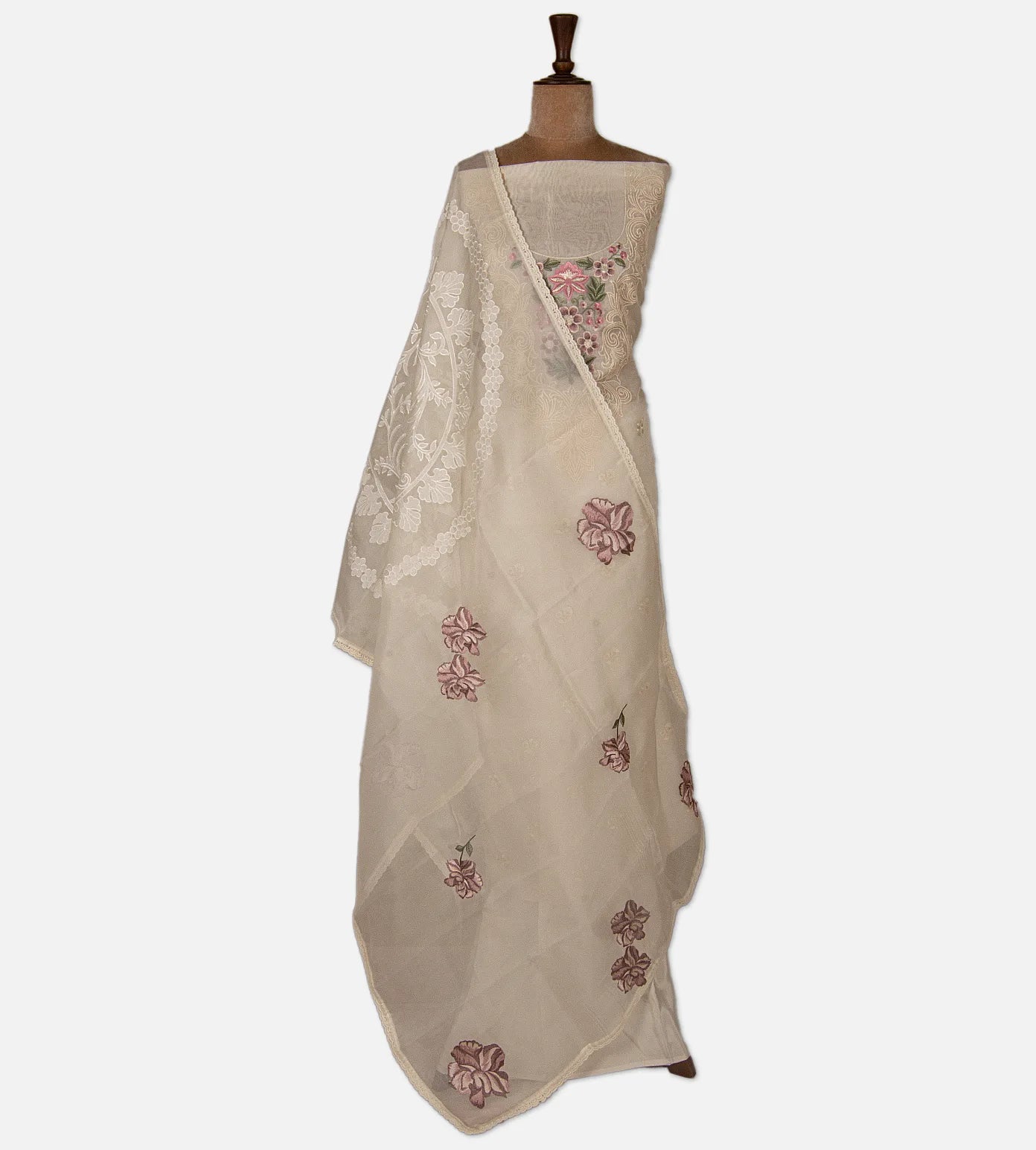 Off-White Organza Embroidery Salwar