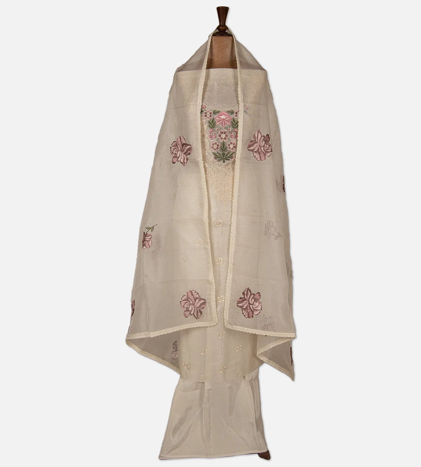 Off-White Organza Embroidery Salwar