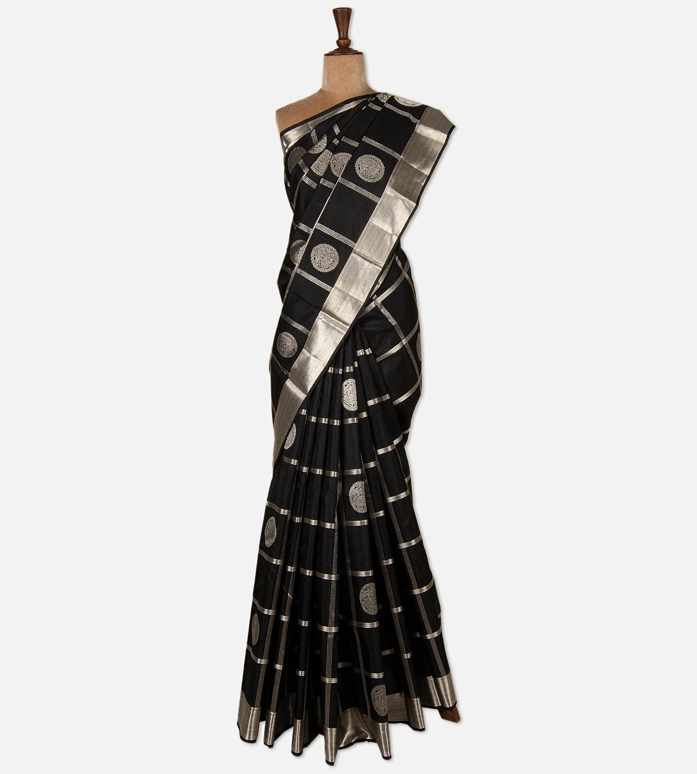 Black Kanchipuram Silk Saree