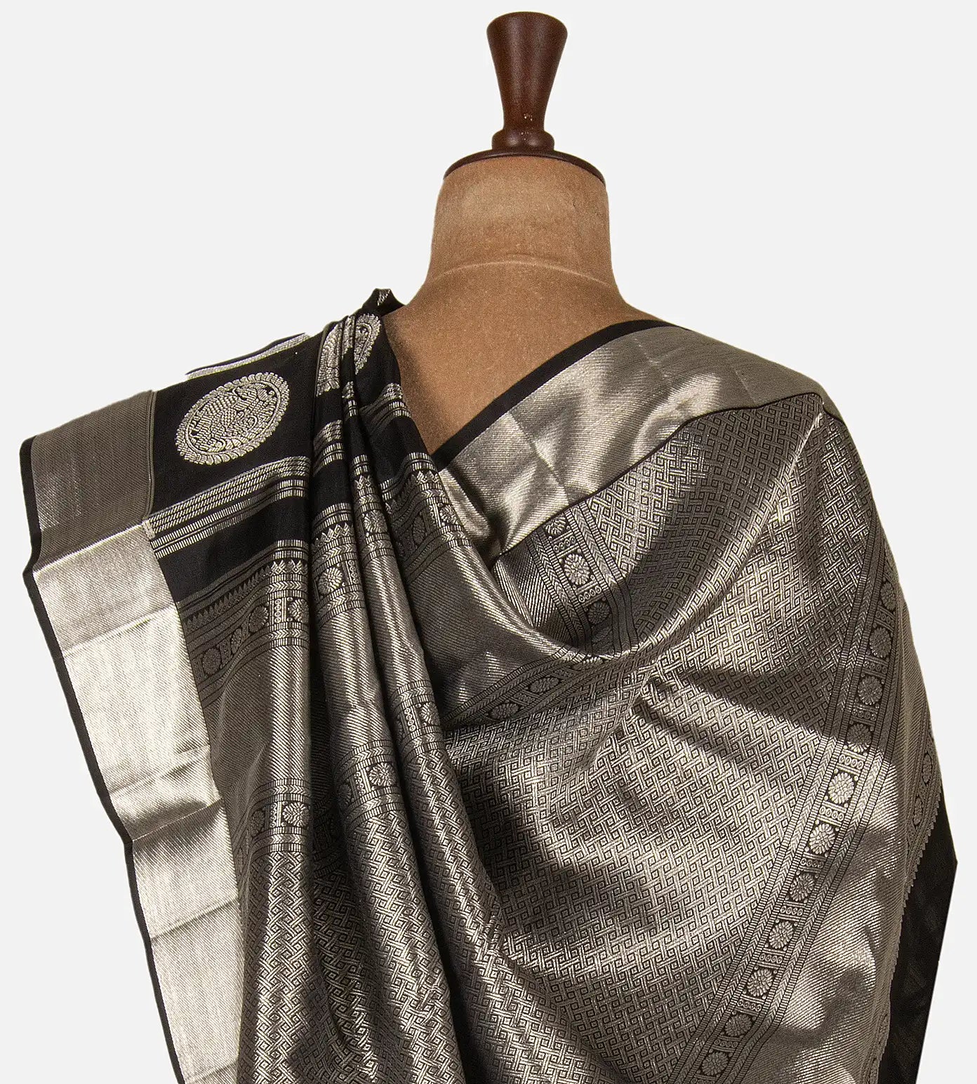 Black Kanchipuram Silk Saree