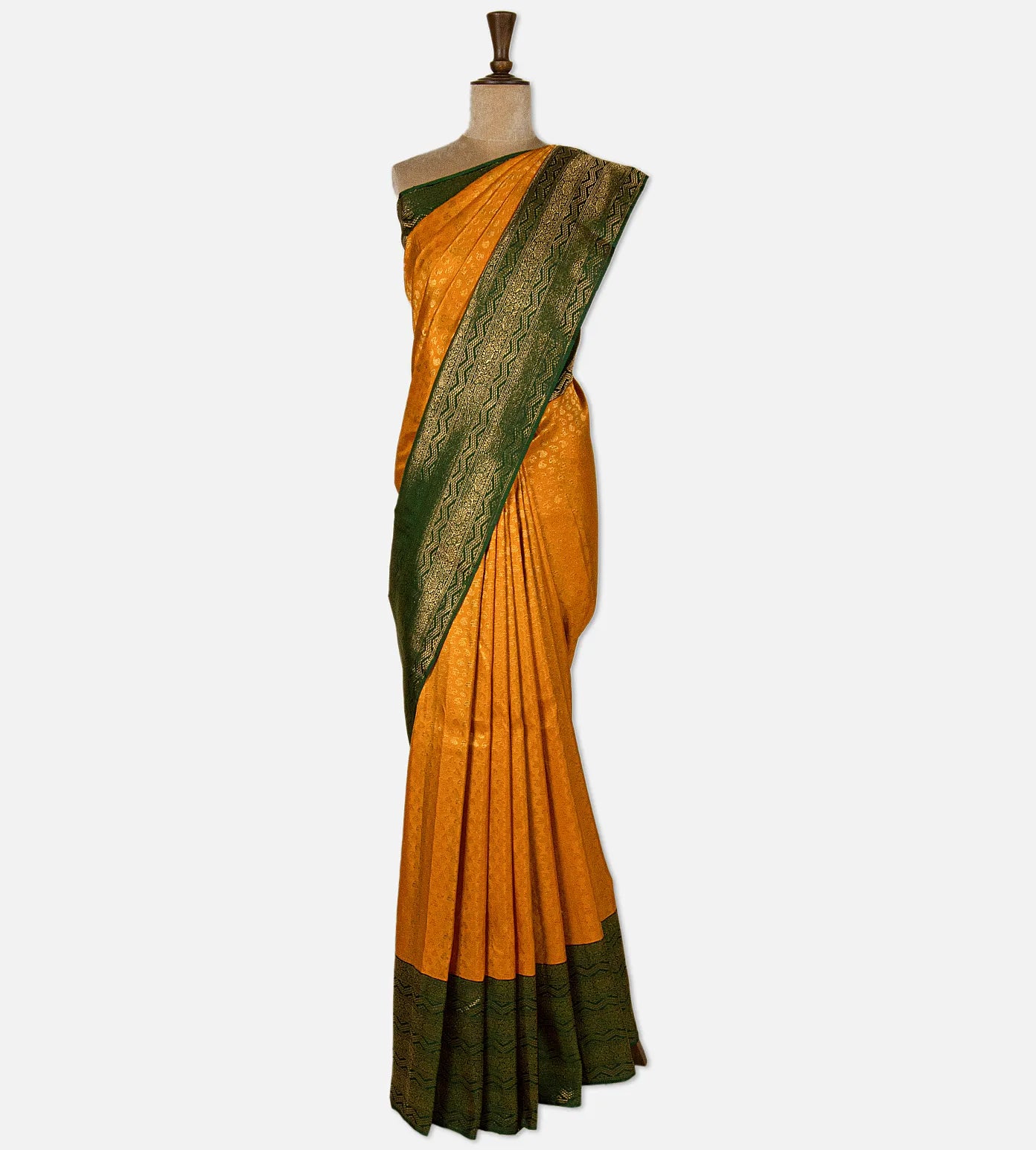 Orange Kanchipuram Silk Saree