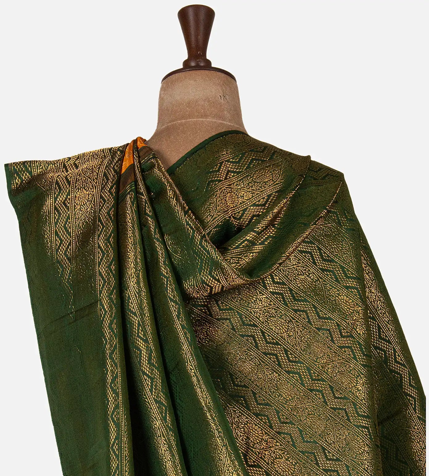 Orange Kanchipuram Silk Saree