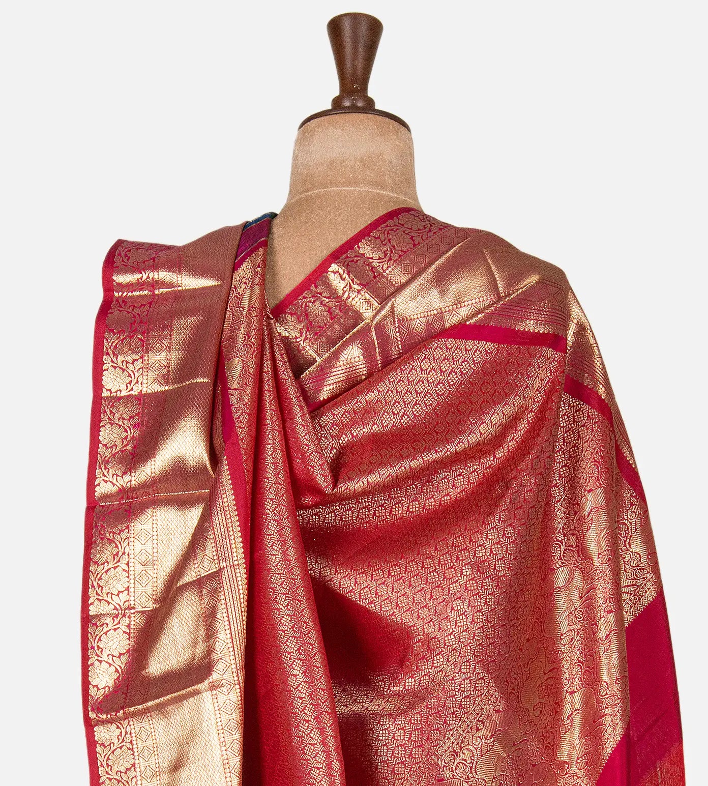 Deep Teal Kanchipuram Silk Saree