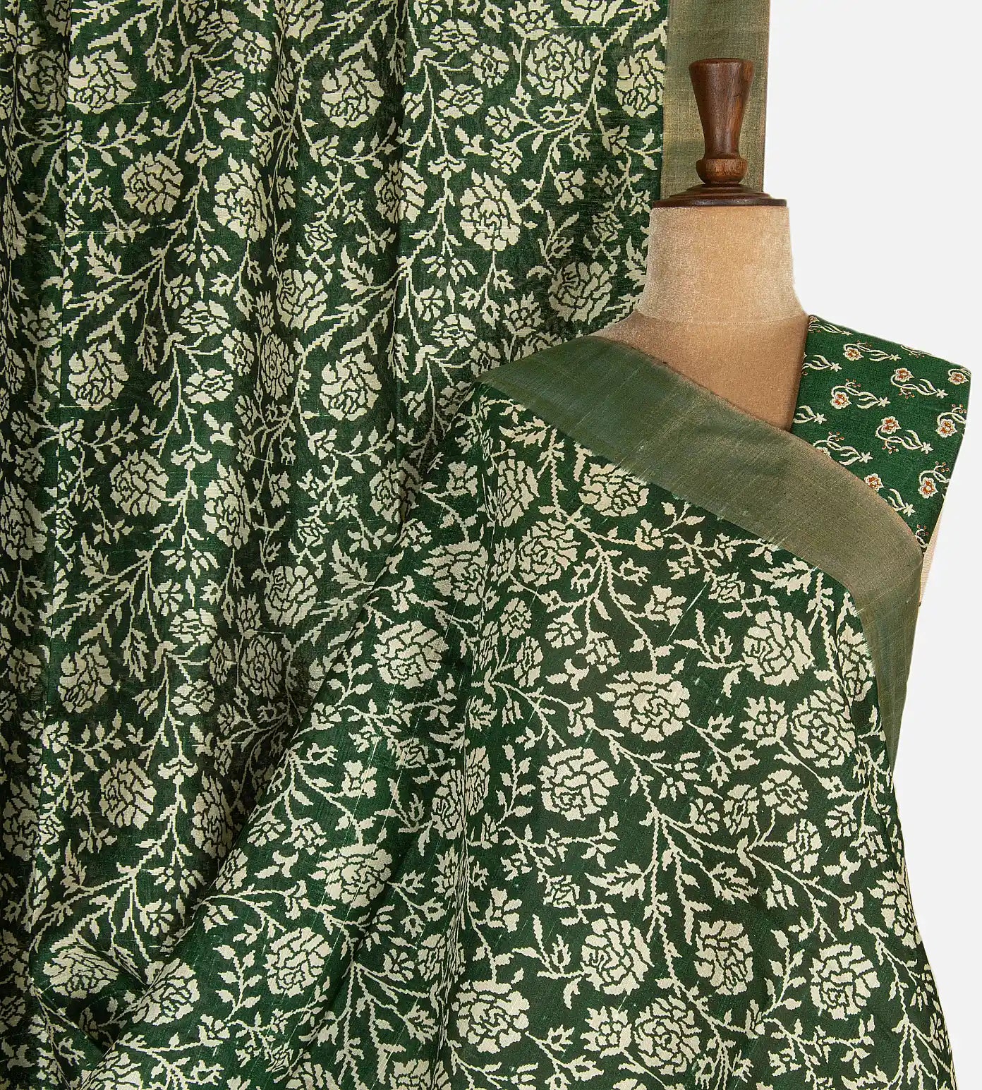 Green Raw Silk Saree