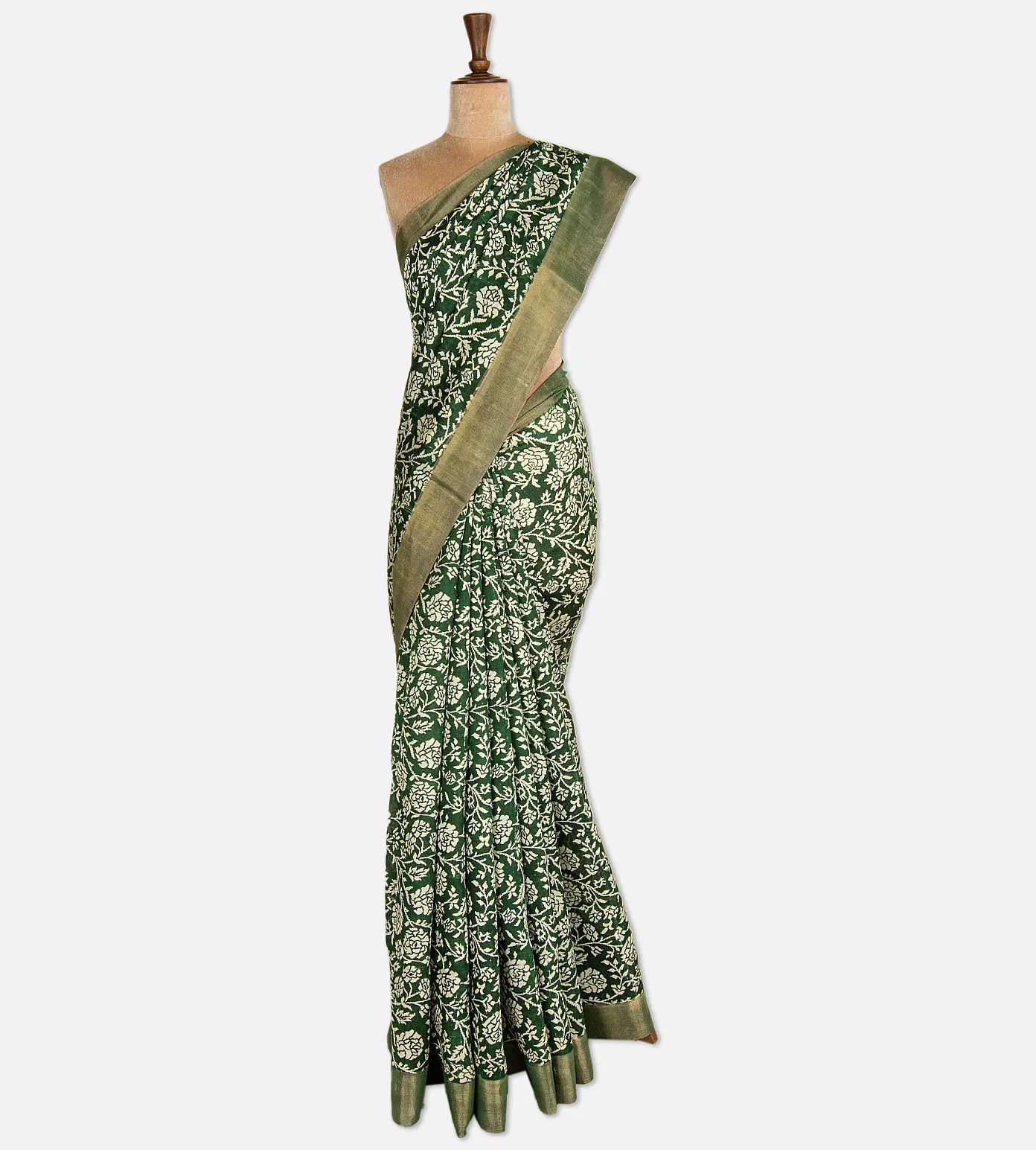 Green Raw Silk Saree
