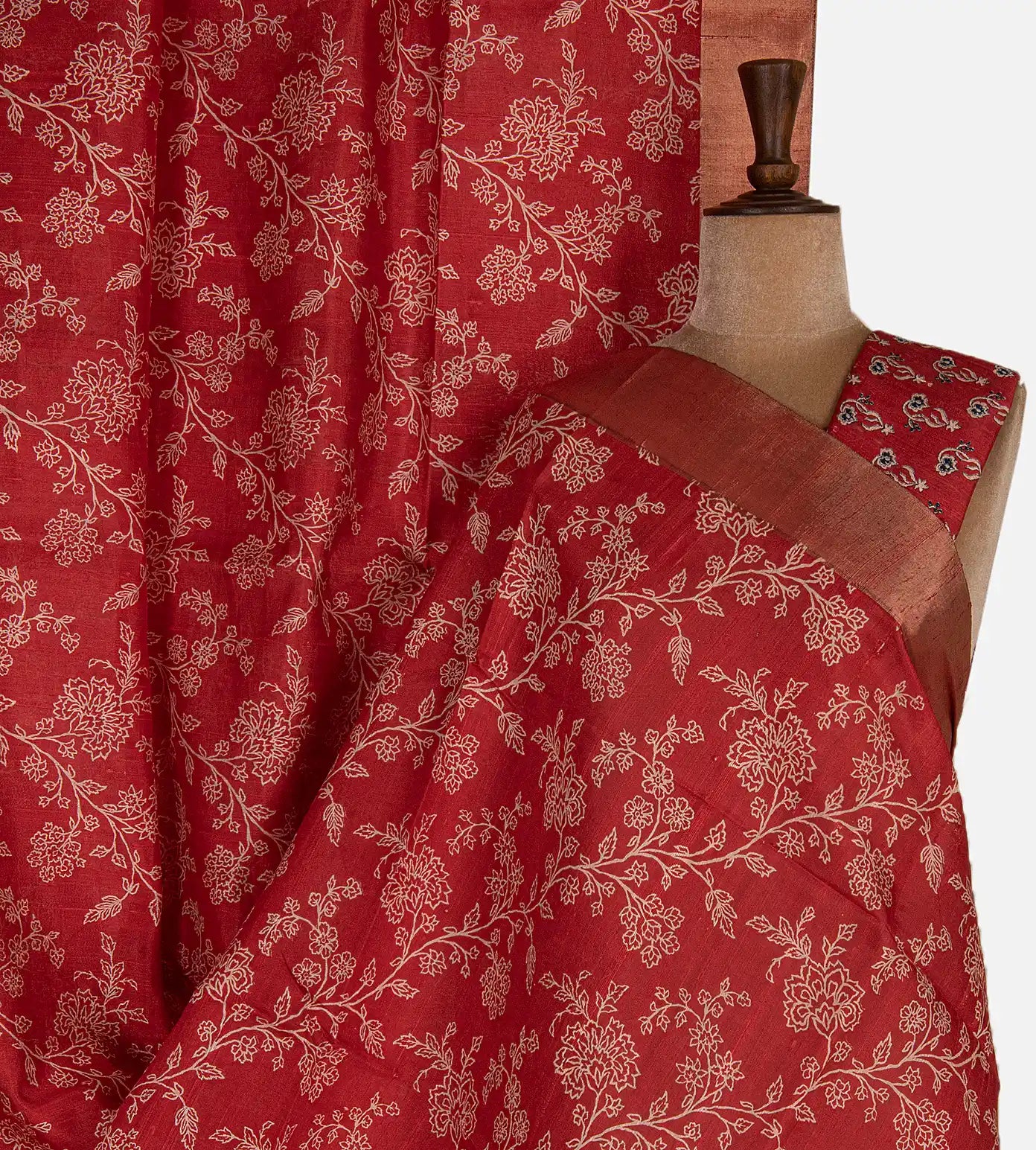 Red Raw Silk Saree