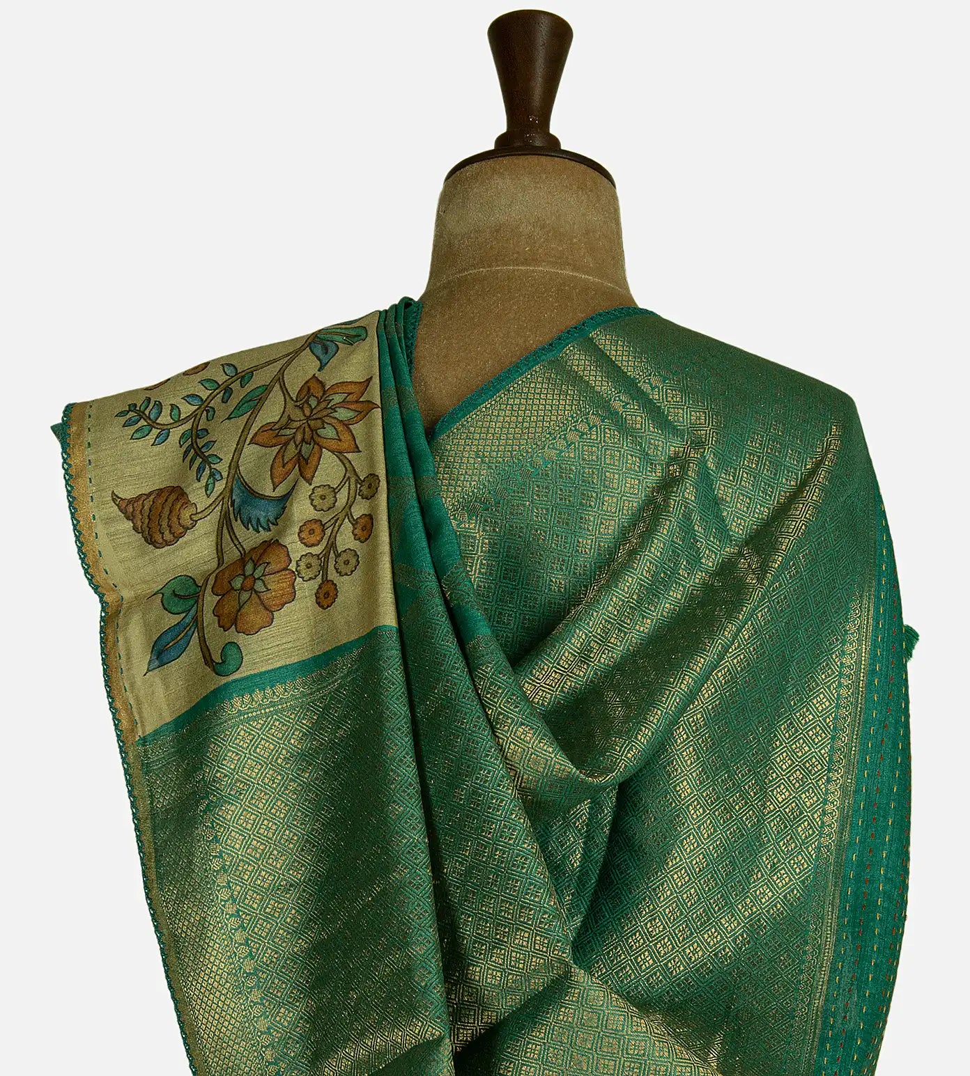 Blue Tussar Saree