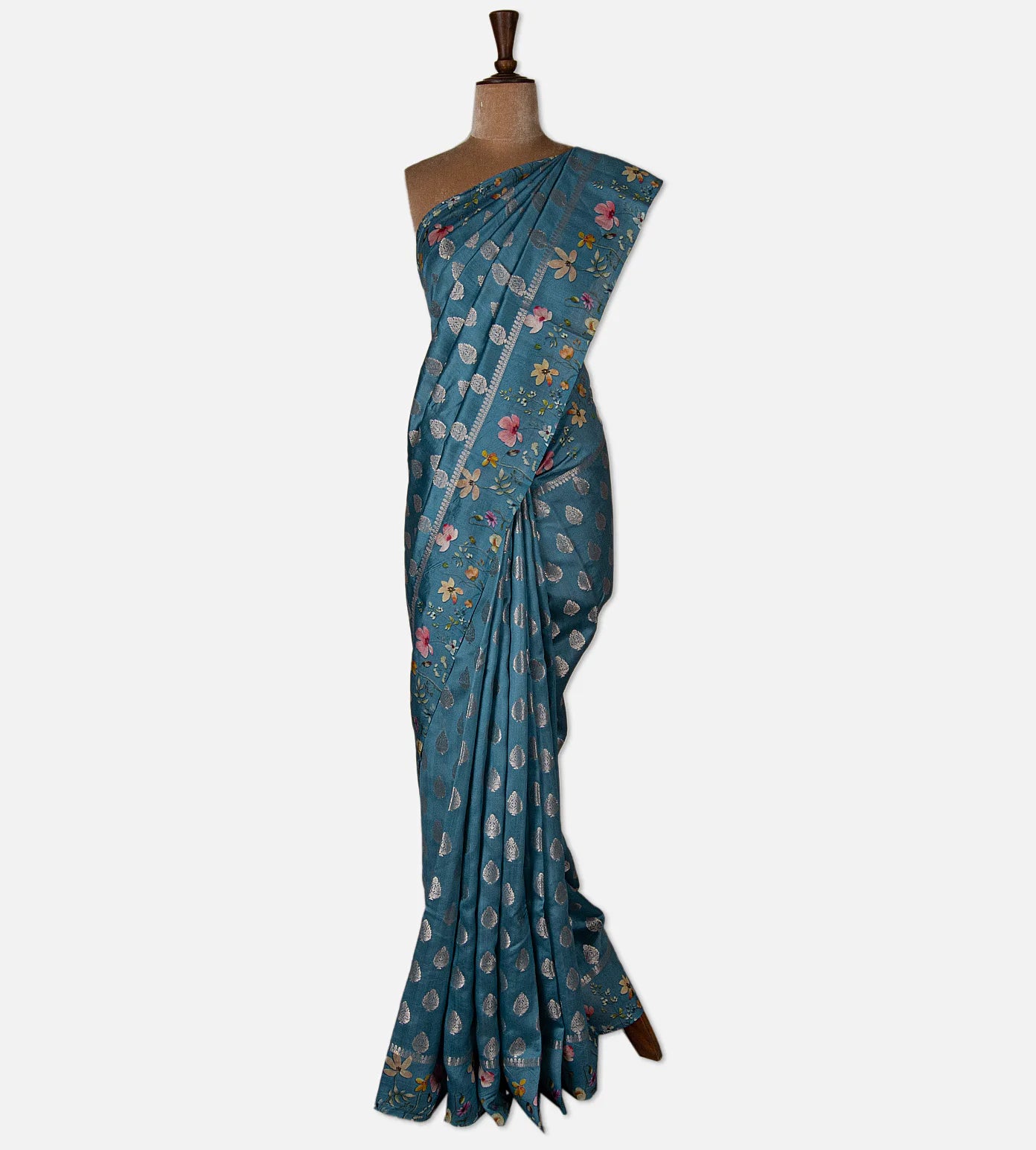 Blue Chaniya Silk Saree