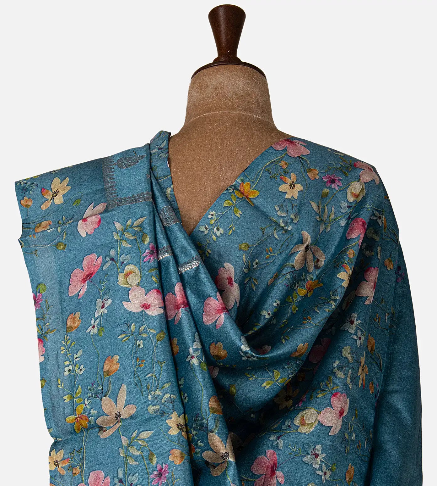 Blue Chaniya Silk Saree