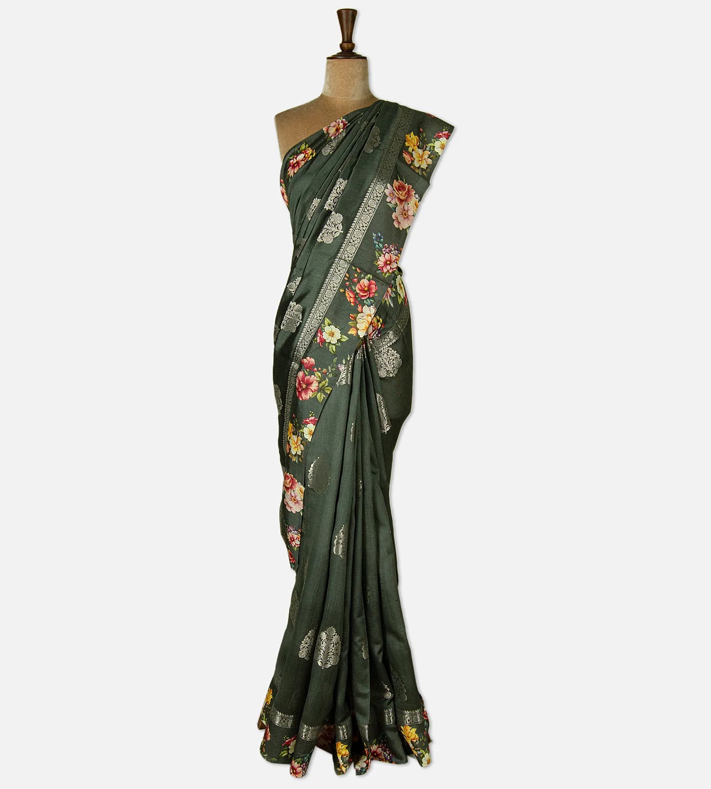 Green Chaniya Silk Saree