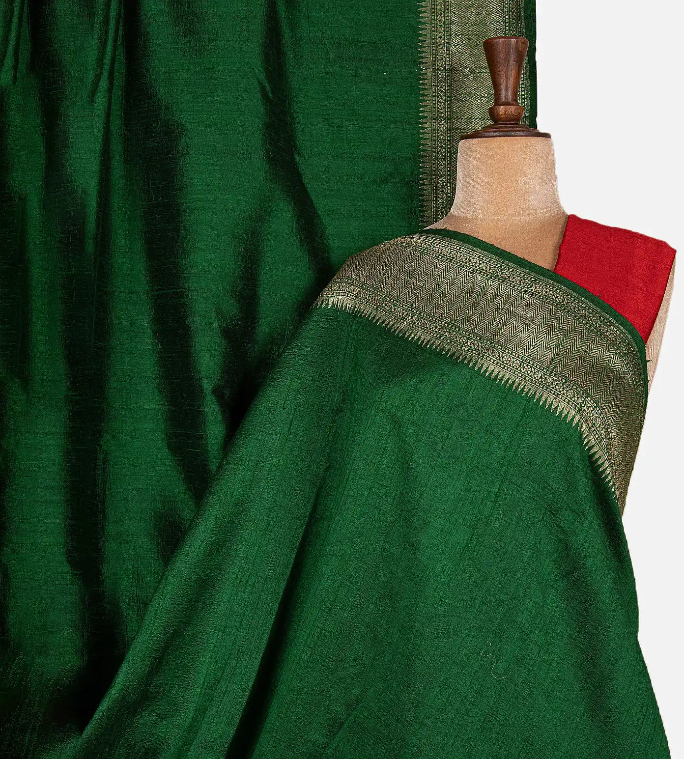 Green Banarasi Tussar Saree