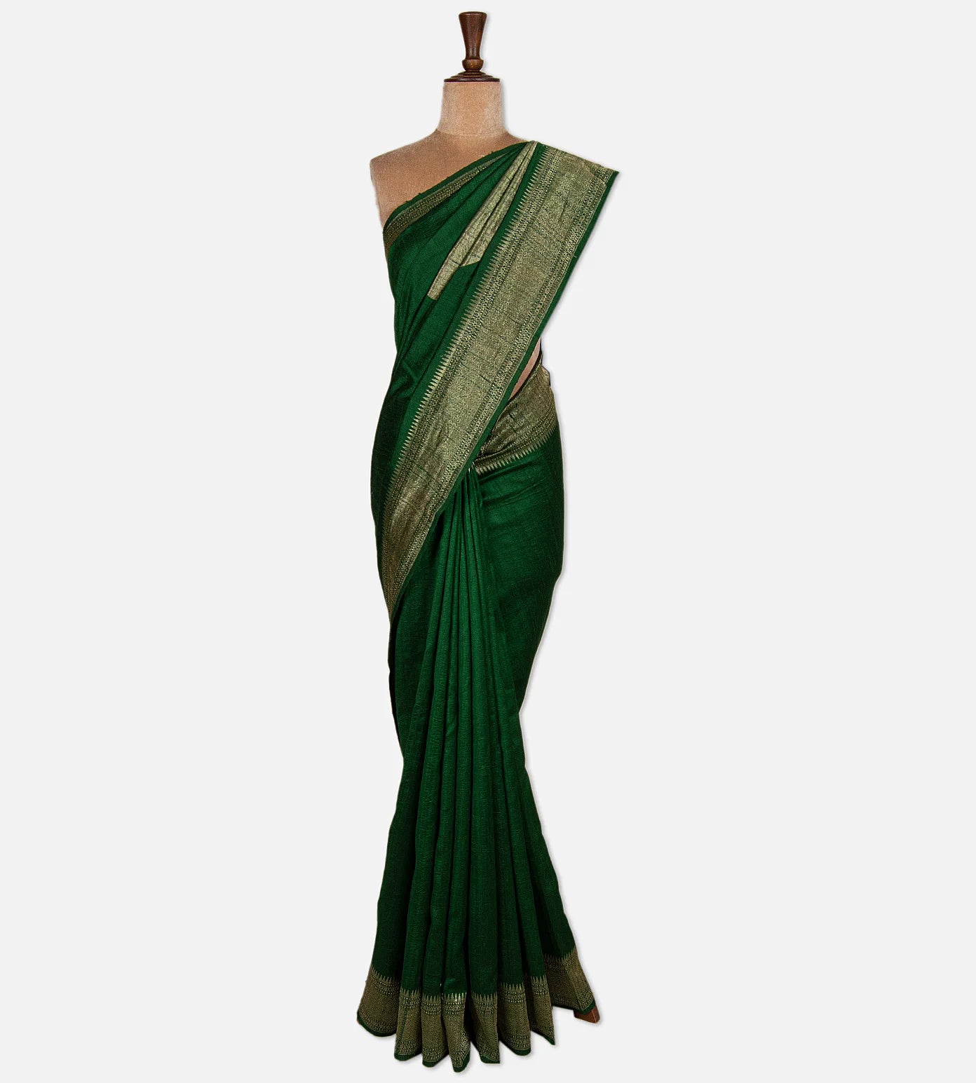 Green Banarasi Tussar Saree