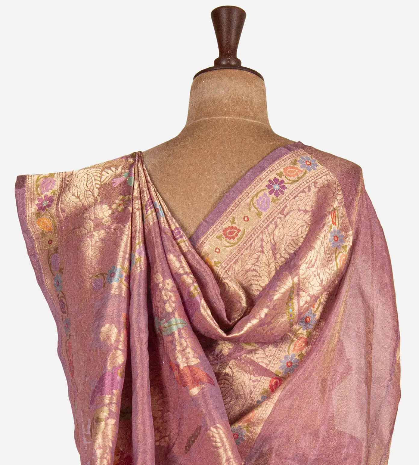 Mauve Banarasi Silk Saree