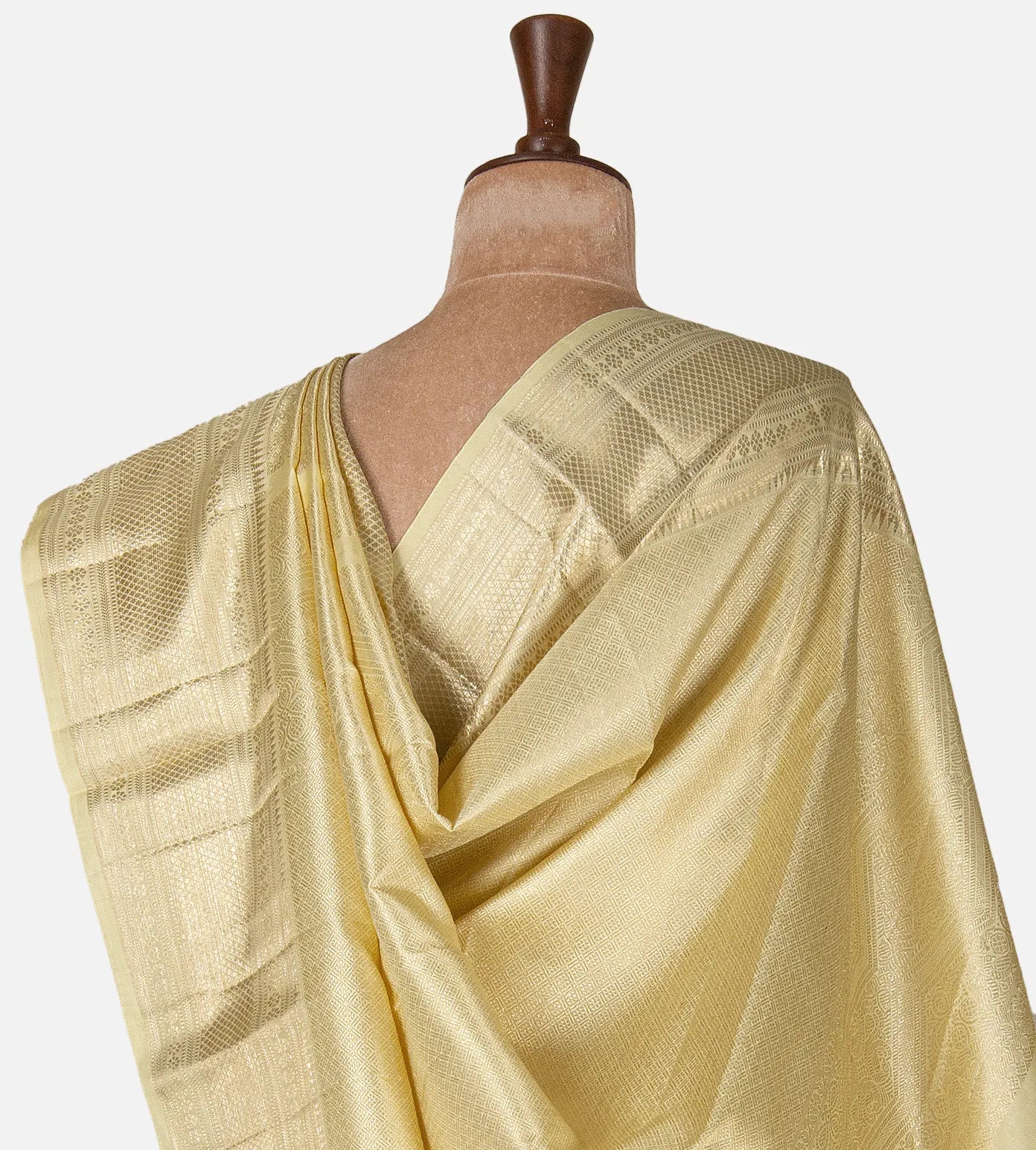 Pastel Yellow Kanchipuram Silk Saree
