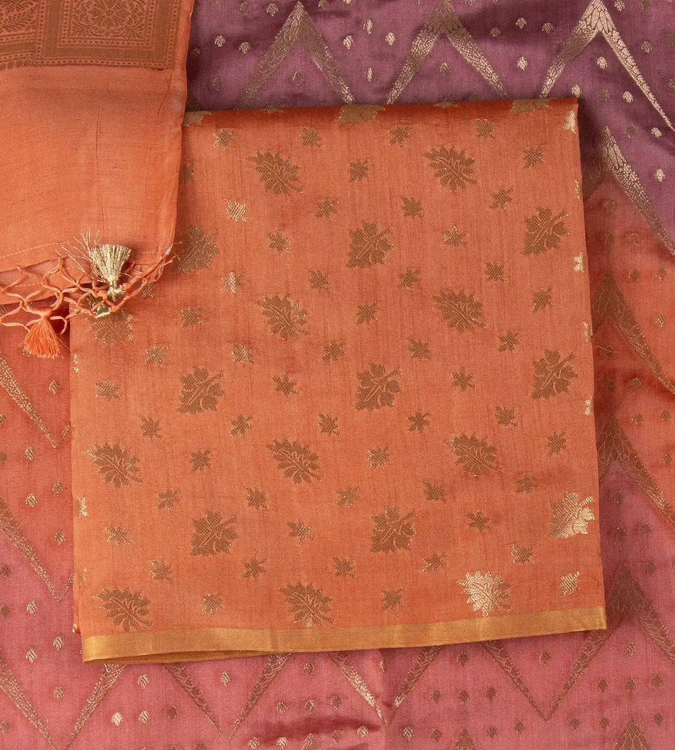 Peach Chaniya Silk Salwar