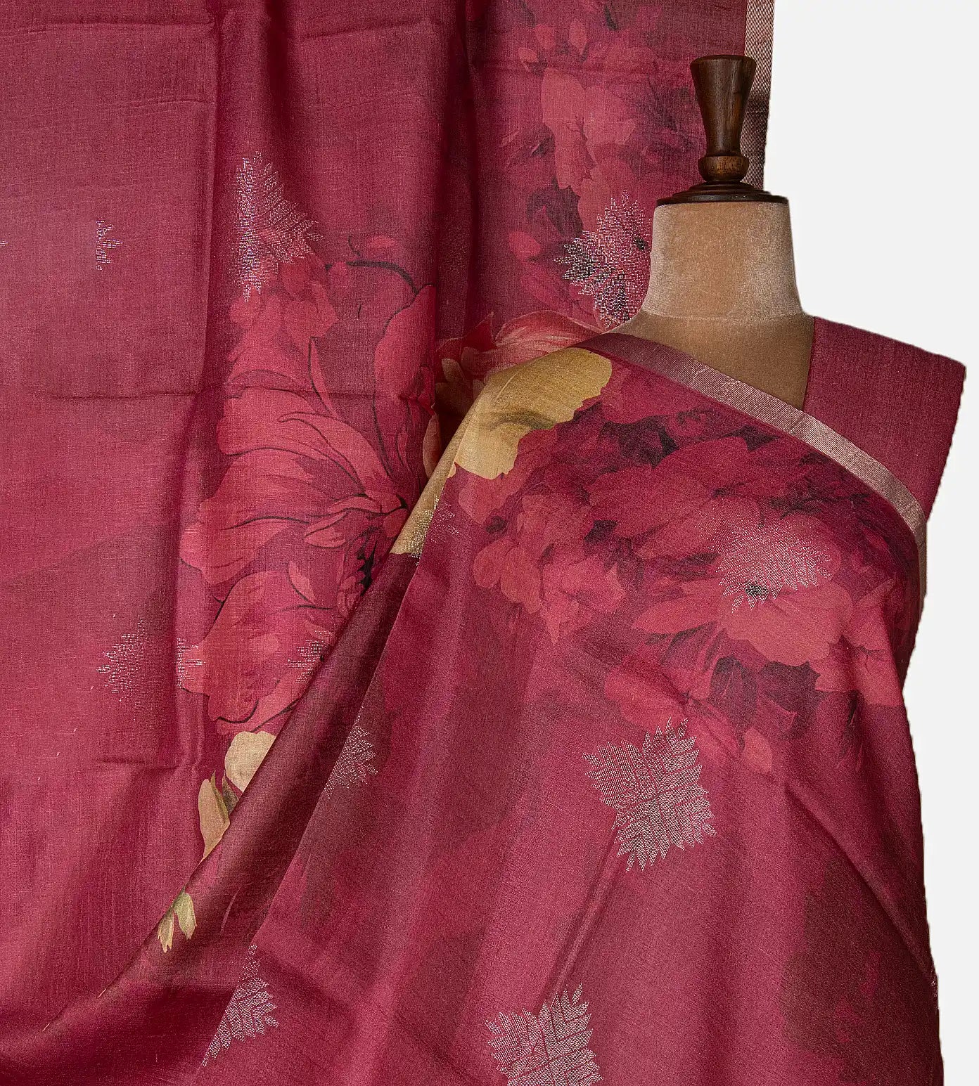 Pink Tussar Saree
