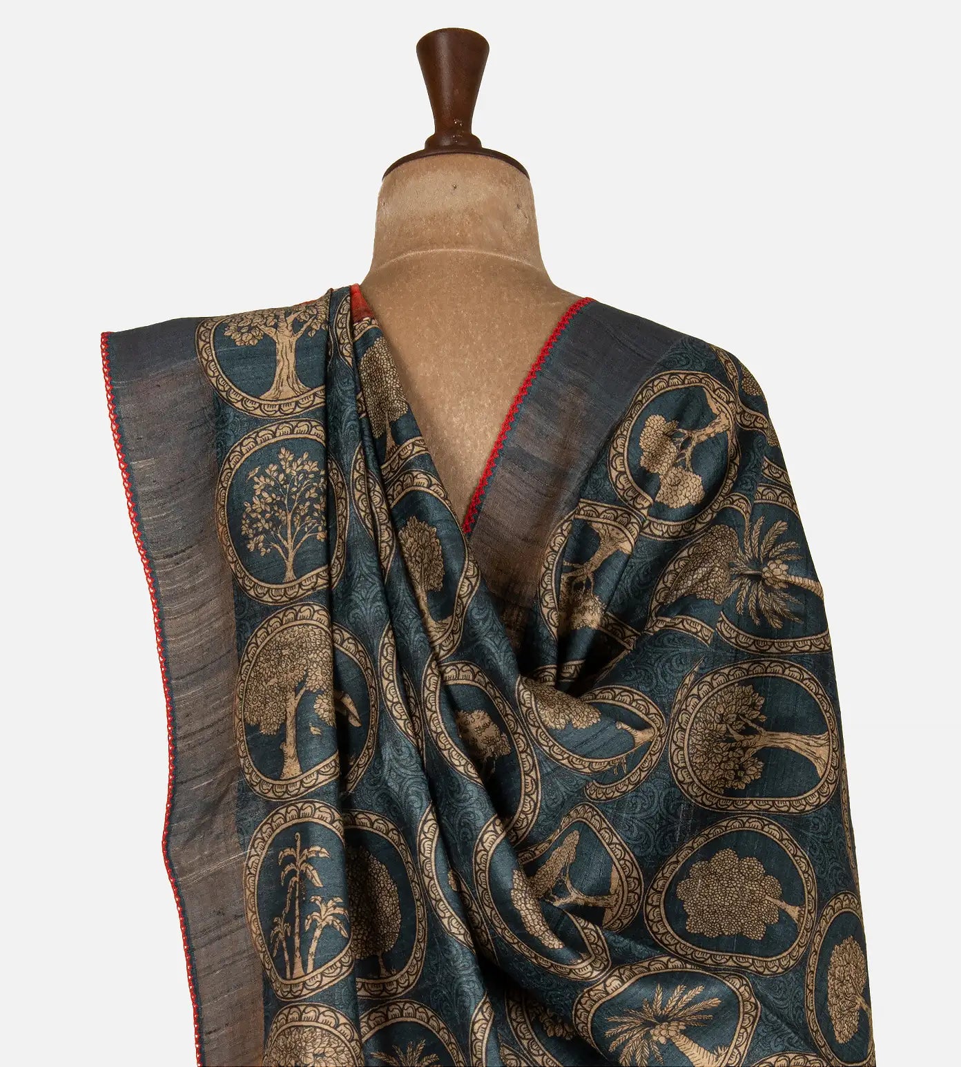 Multicolour Tussar Saree