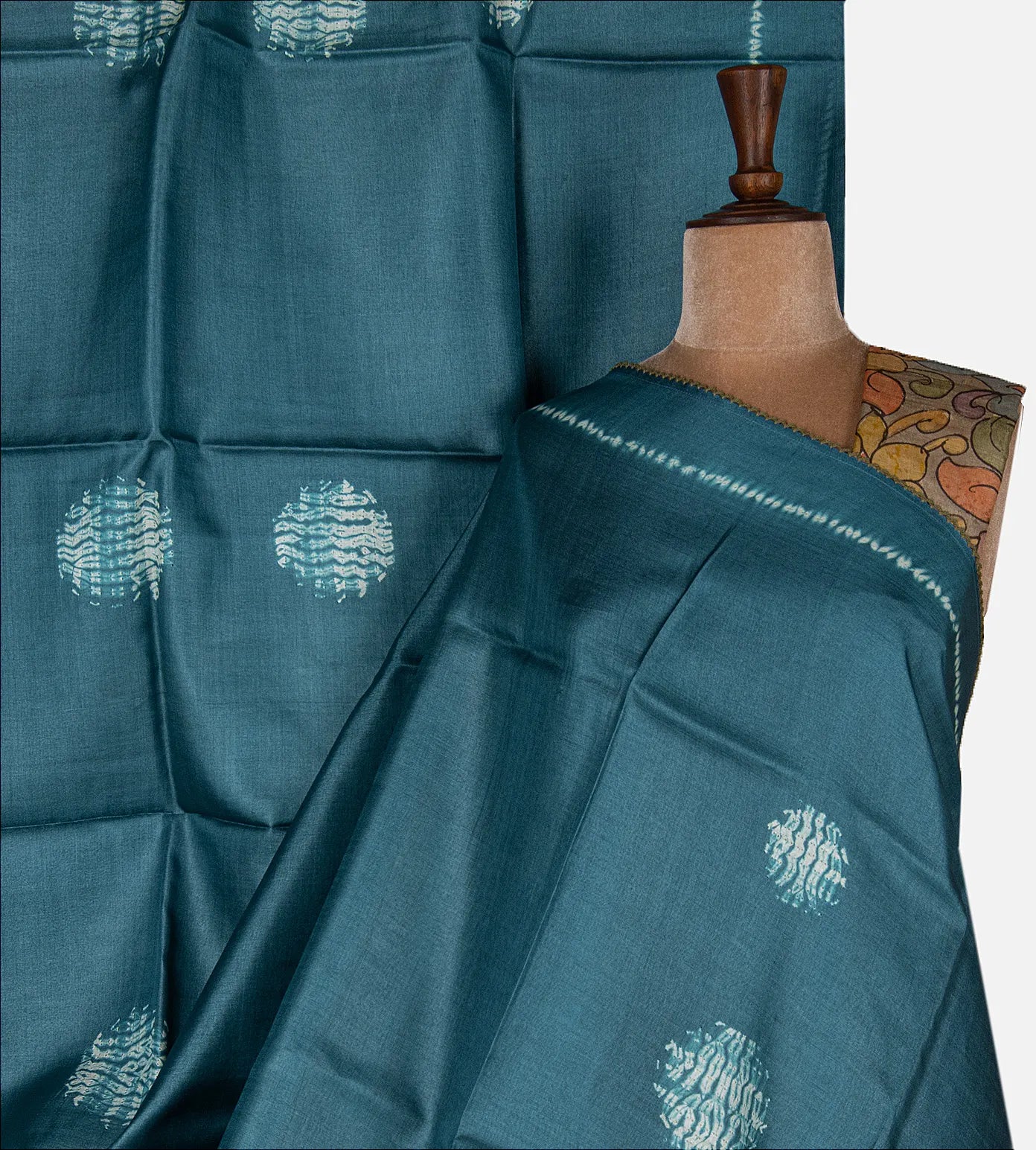 Blue Shibori Tussar Saree