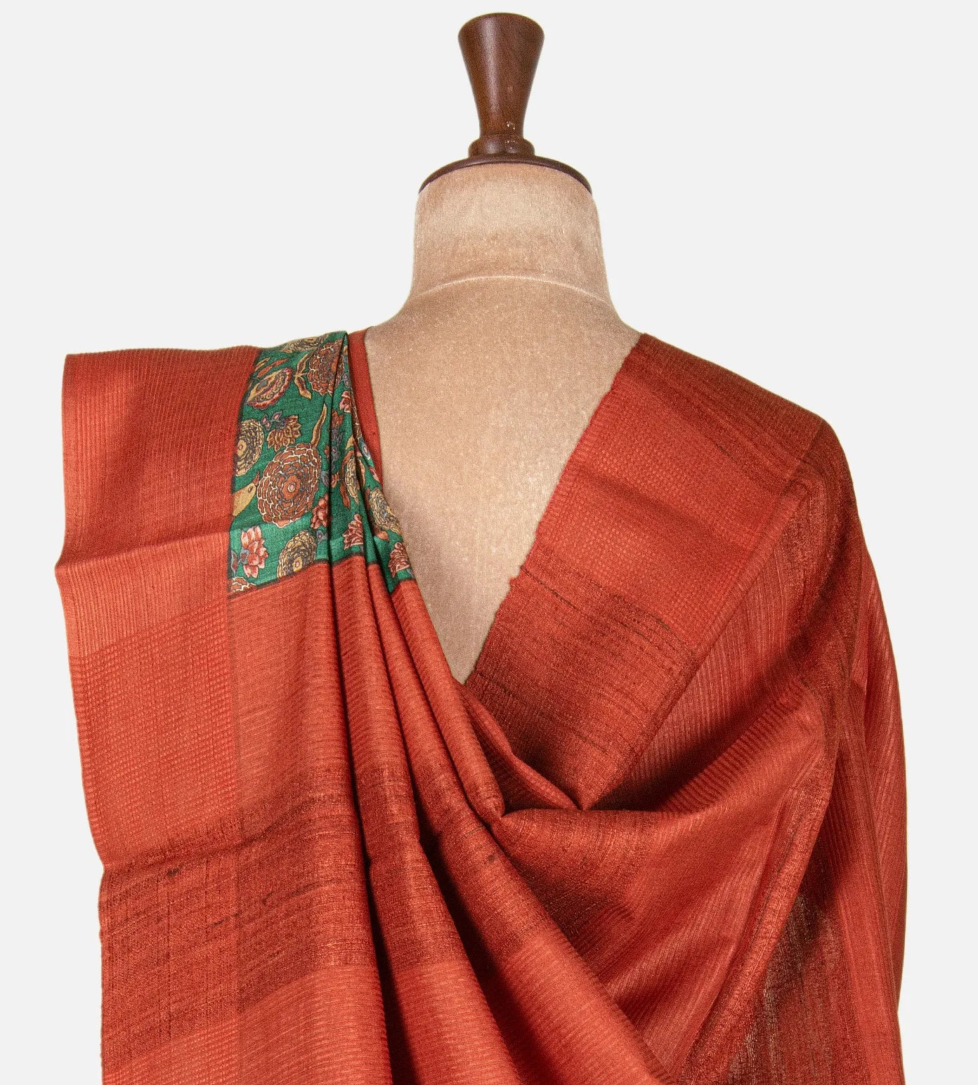 Green Tussar Printed Saree