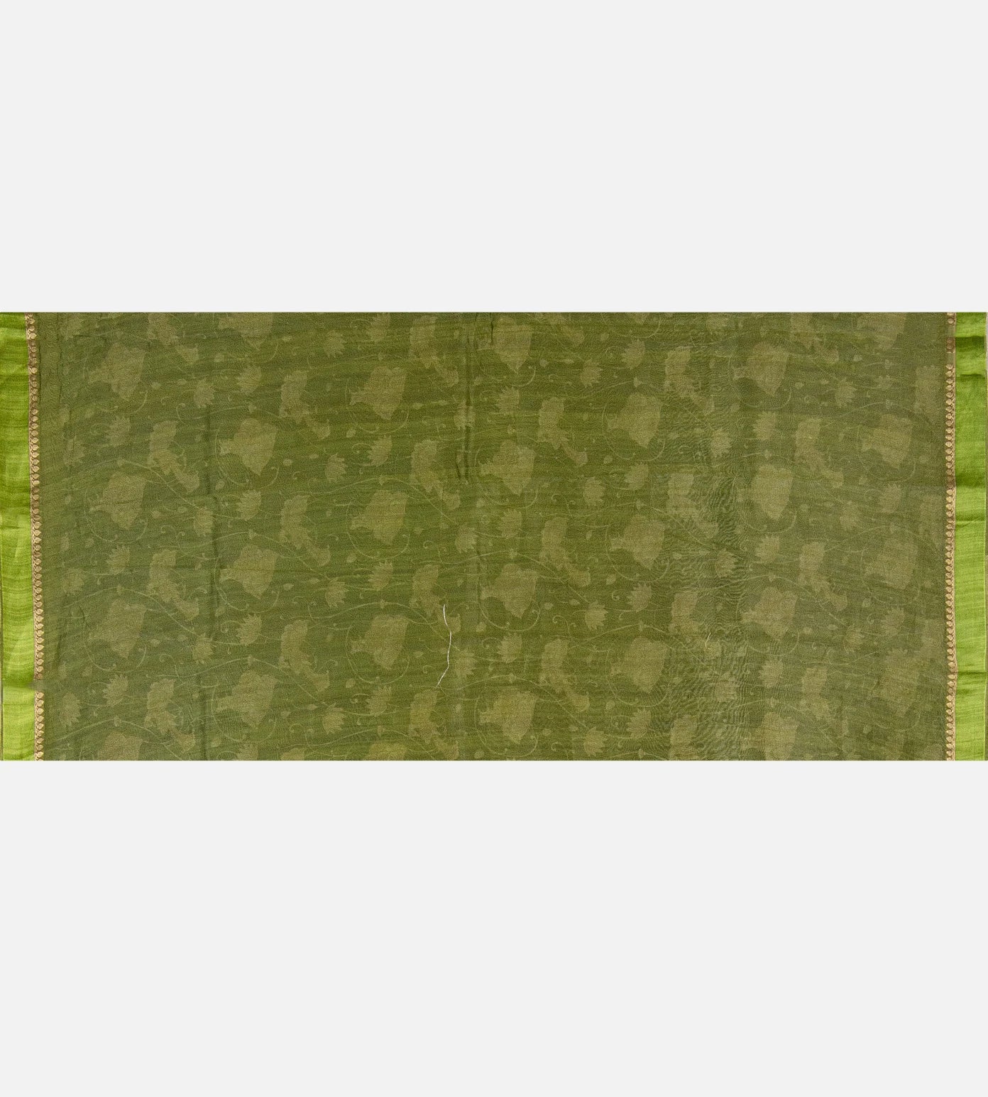 Green Chanderi Cotton Saree