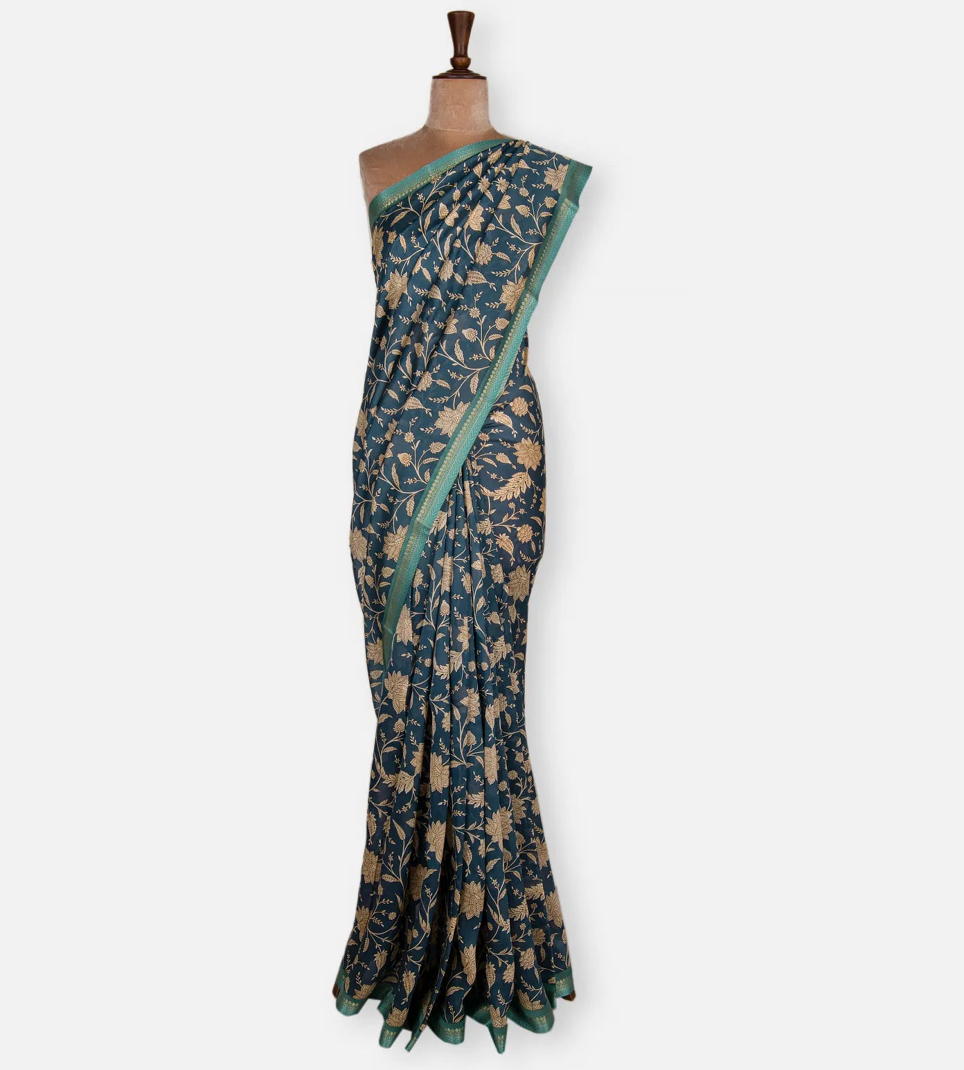 Blue Chanderi Cotton Saree