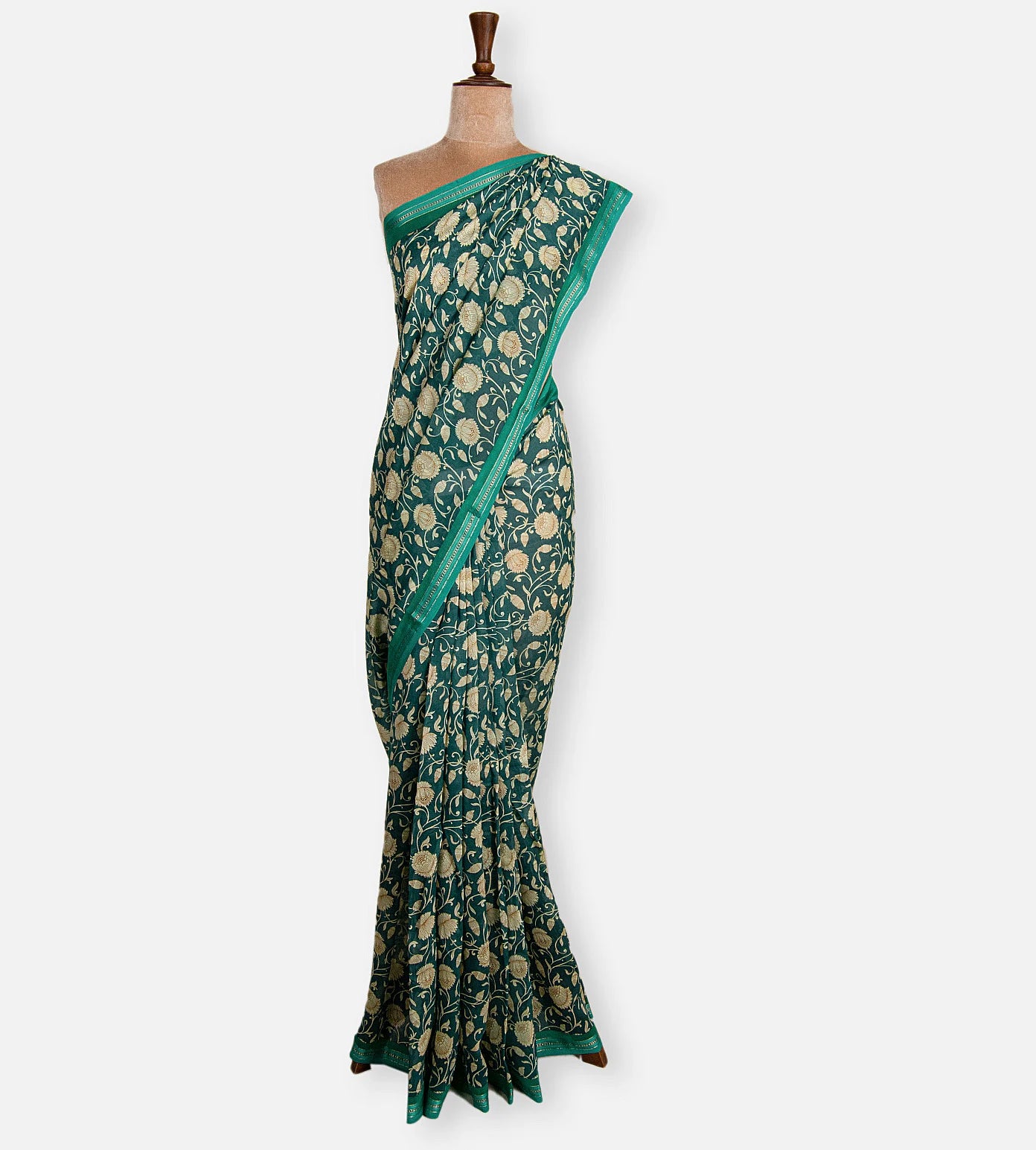Blue Chanderi Cotton Saree