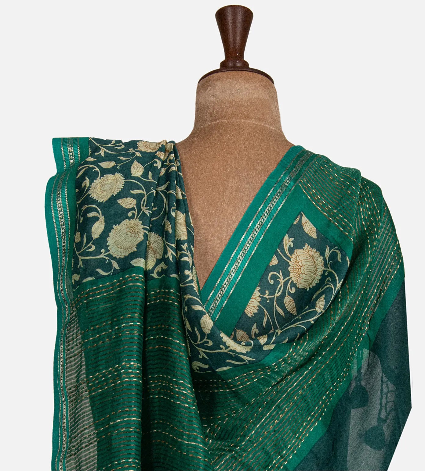 Blue Chanderi Cotton Saree