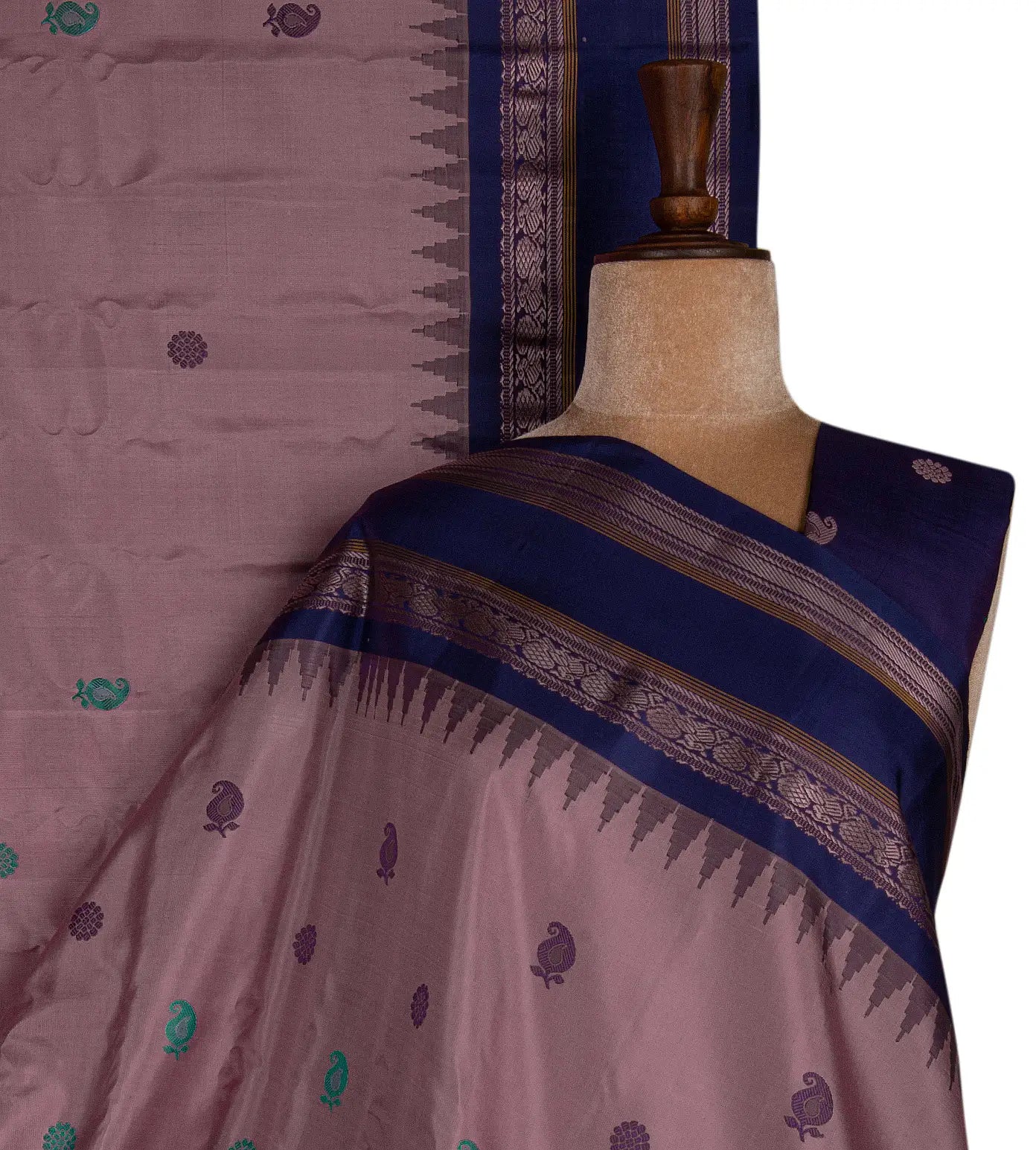 Light Pink Gadwal Silk Saree
