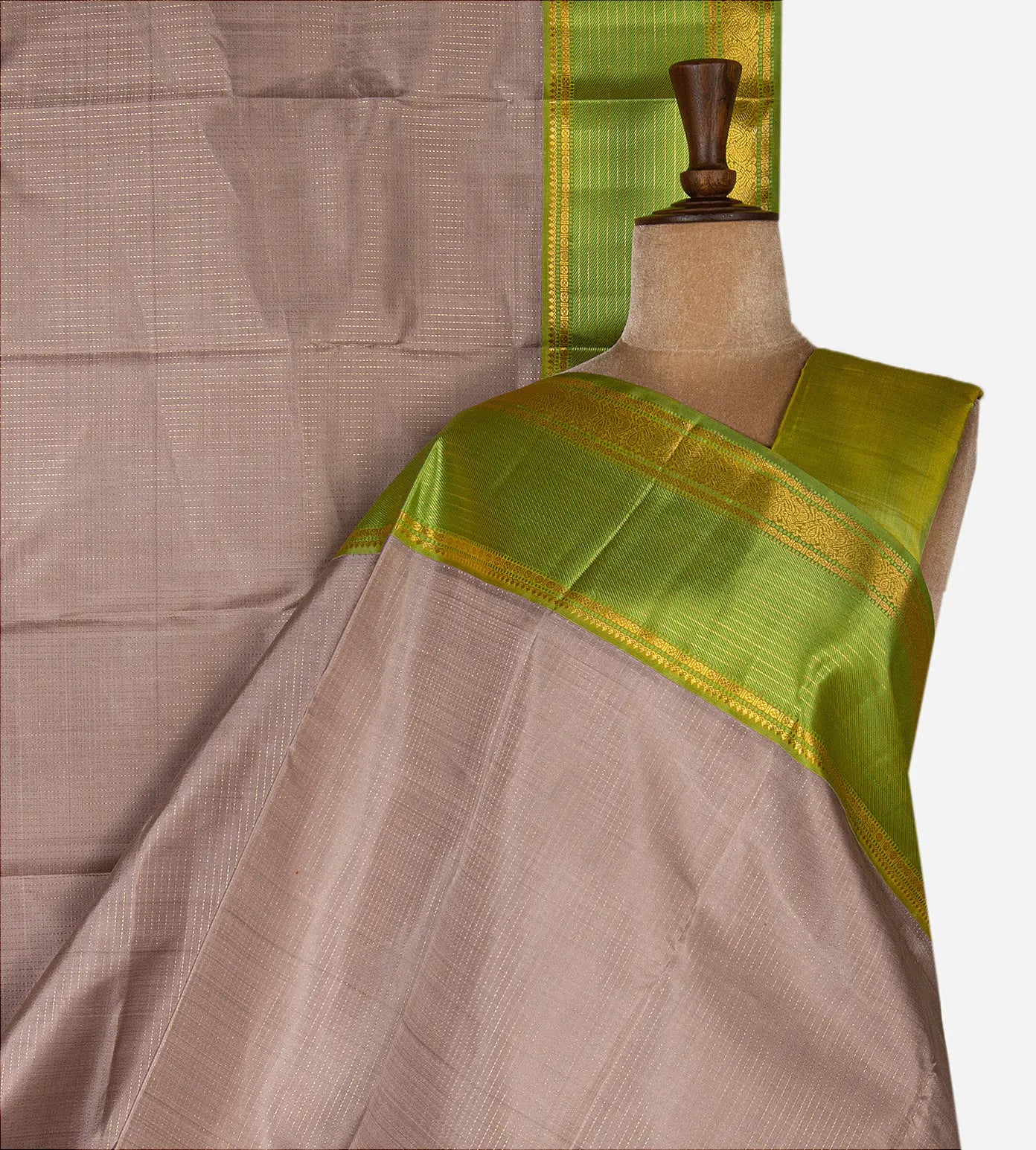 Light Brown Kanchipuram Silk Saree