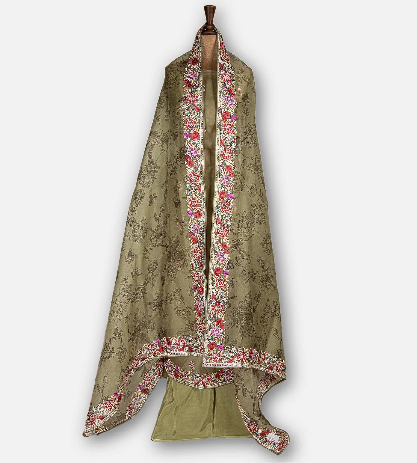 Olive Green Organza Salwar