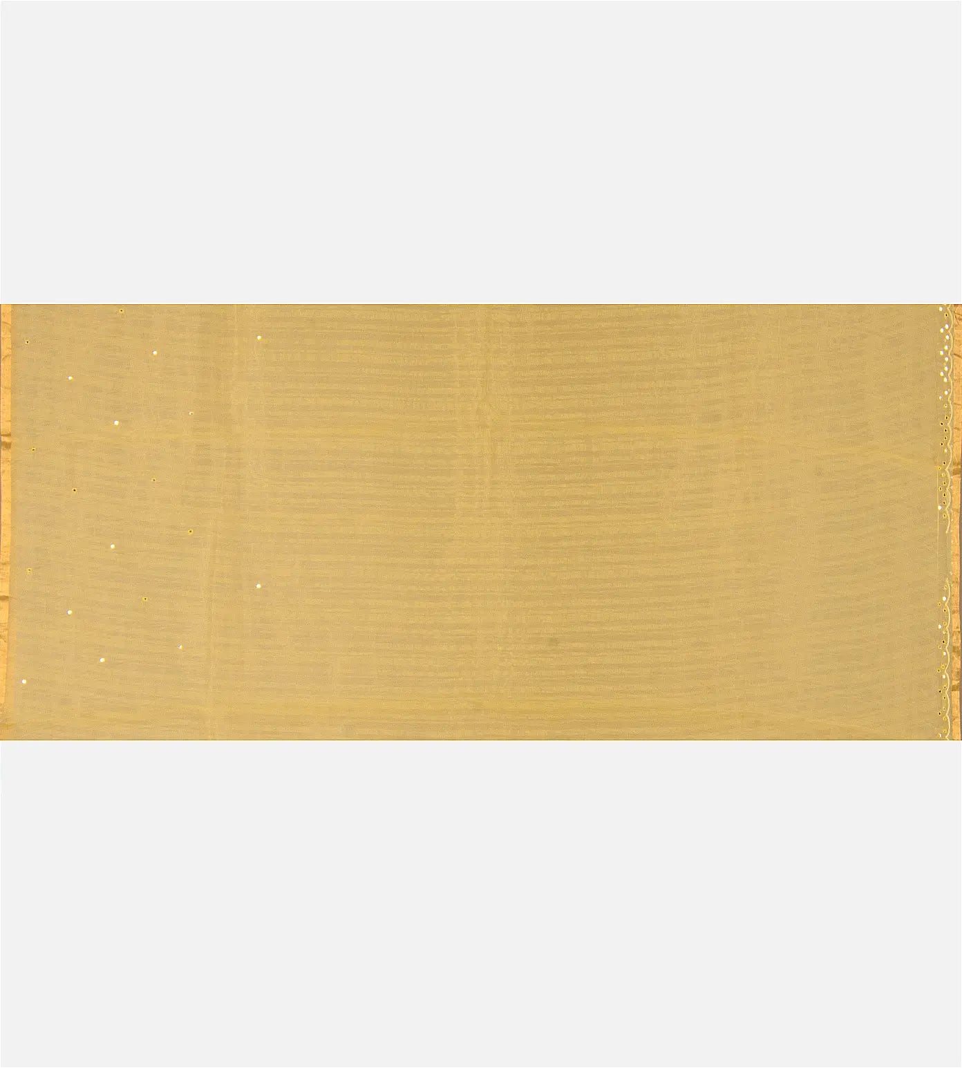 Yellow Tussar Organza Saree