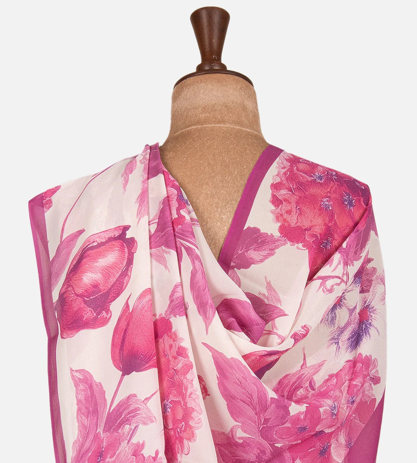 Off - White Georgette Saree