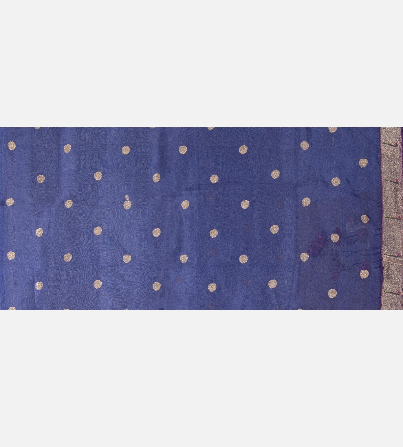 Light Blue Organza Embroidery Saree