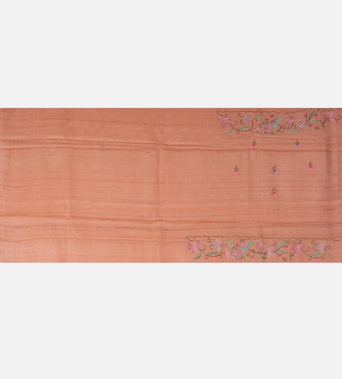 Light Peach Tussar Saree