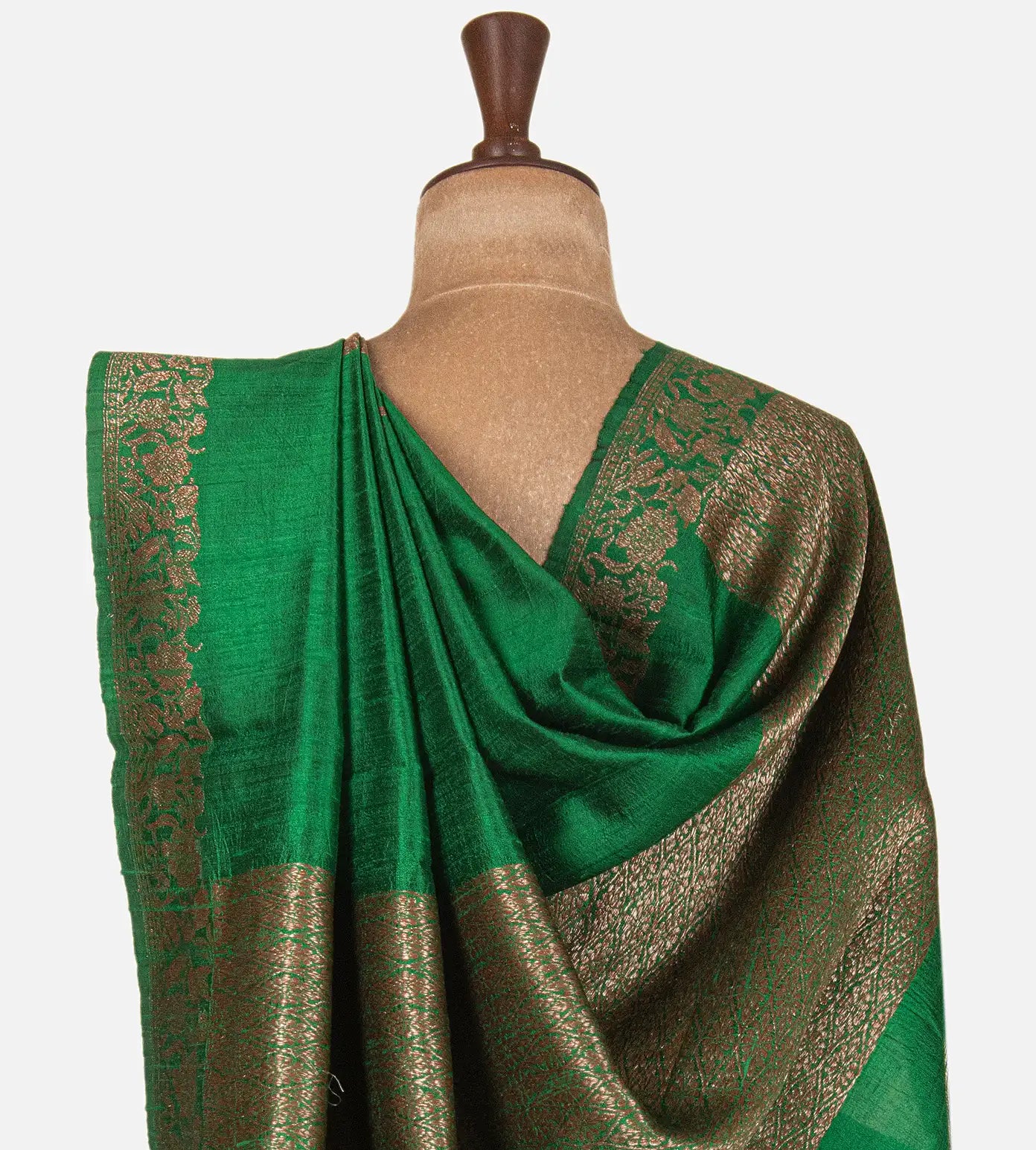Green Banarasi Tussar Saree