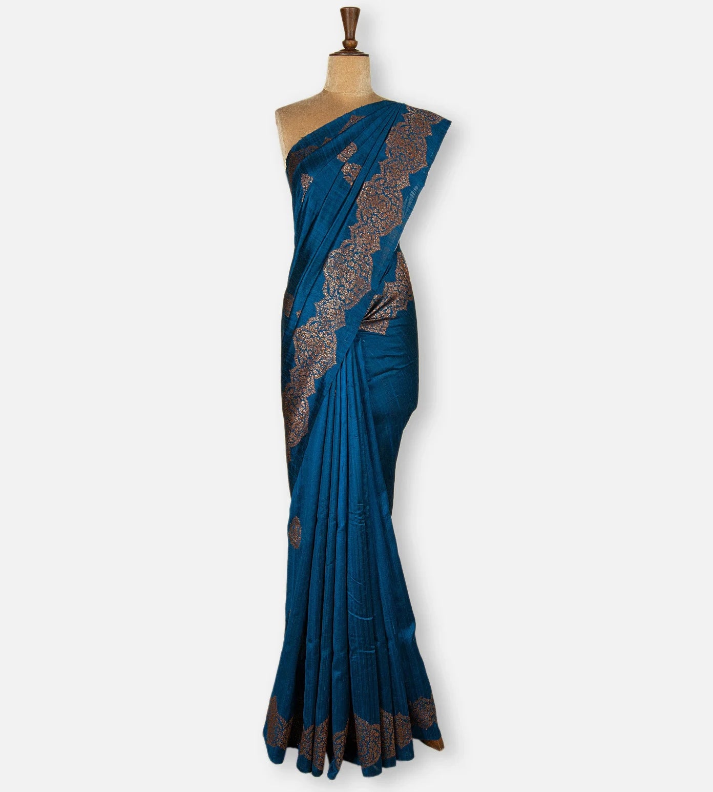 Blue Banarasi Tussar Saree