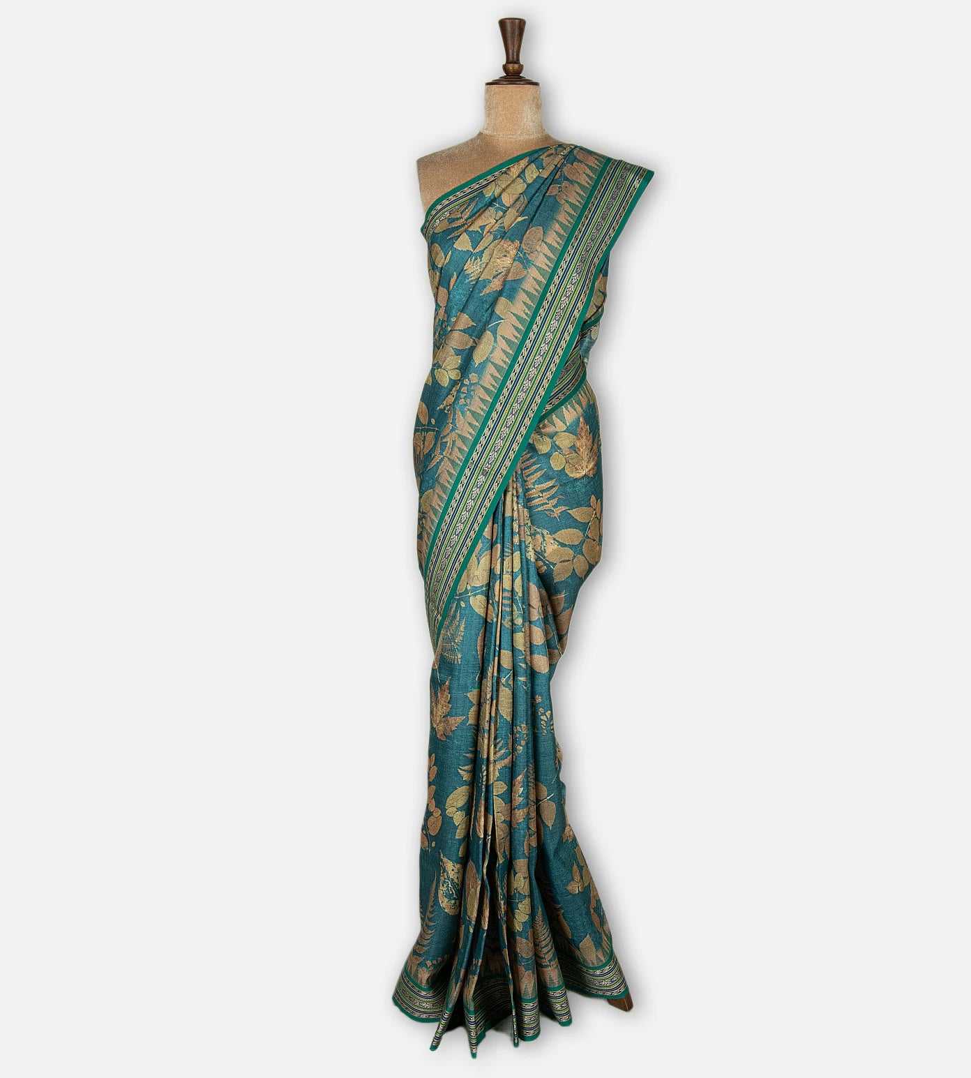 Blue Vidharba Tussar Saree