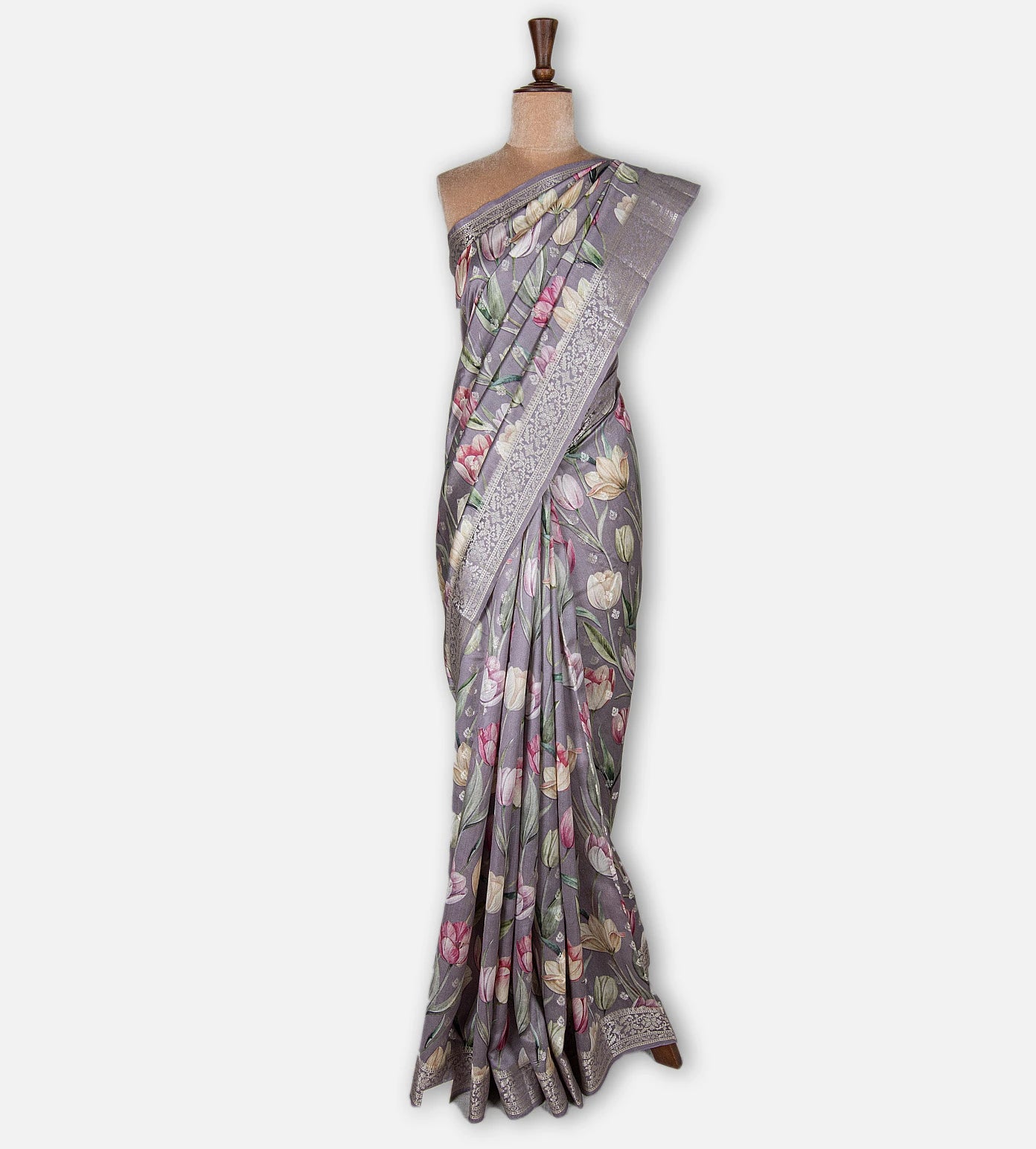Aubergine Purple Chaniya Silk Saree