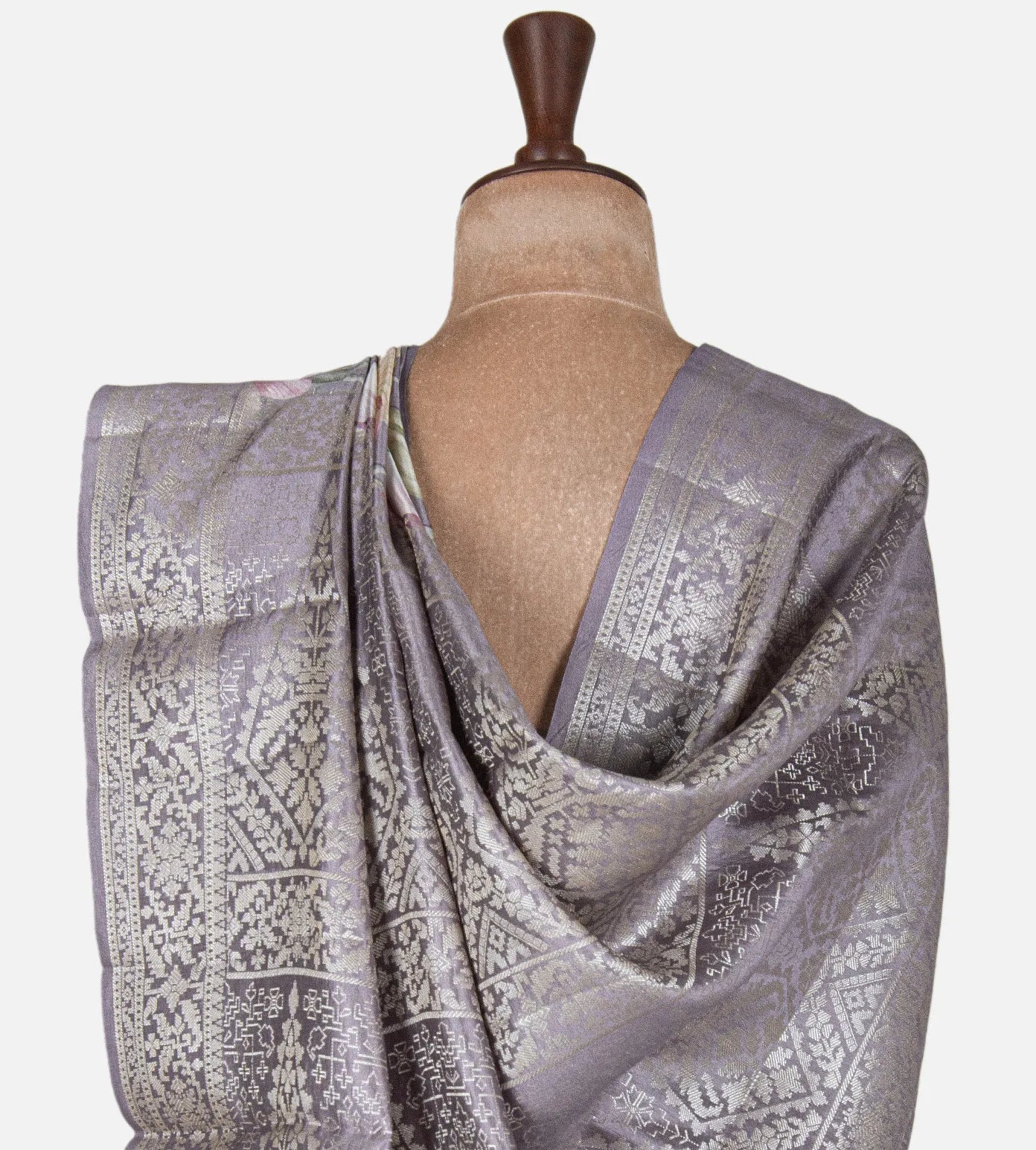 Aubergine Purple Chaniya Silk Saree