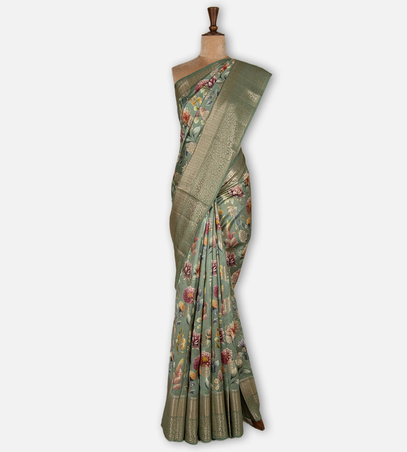 Green Chaniya Silk Saree