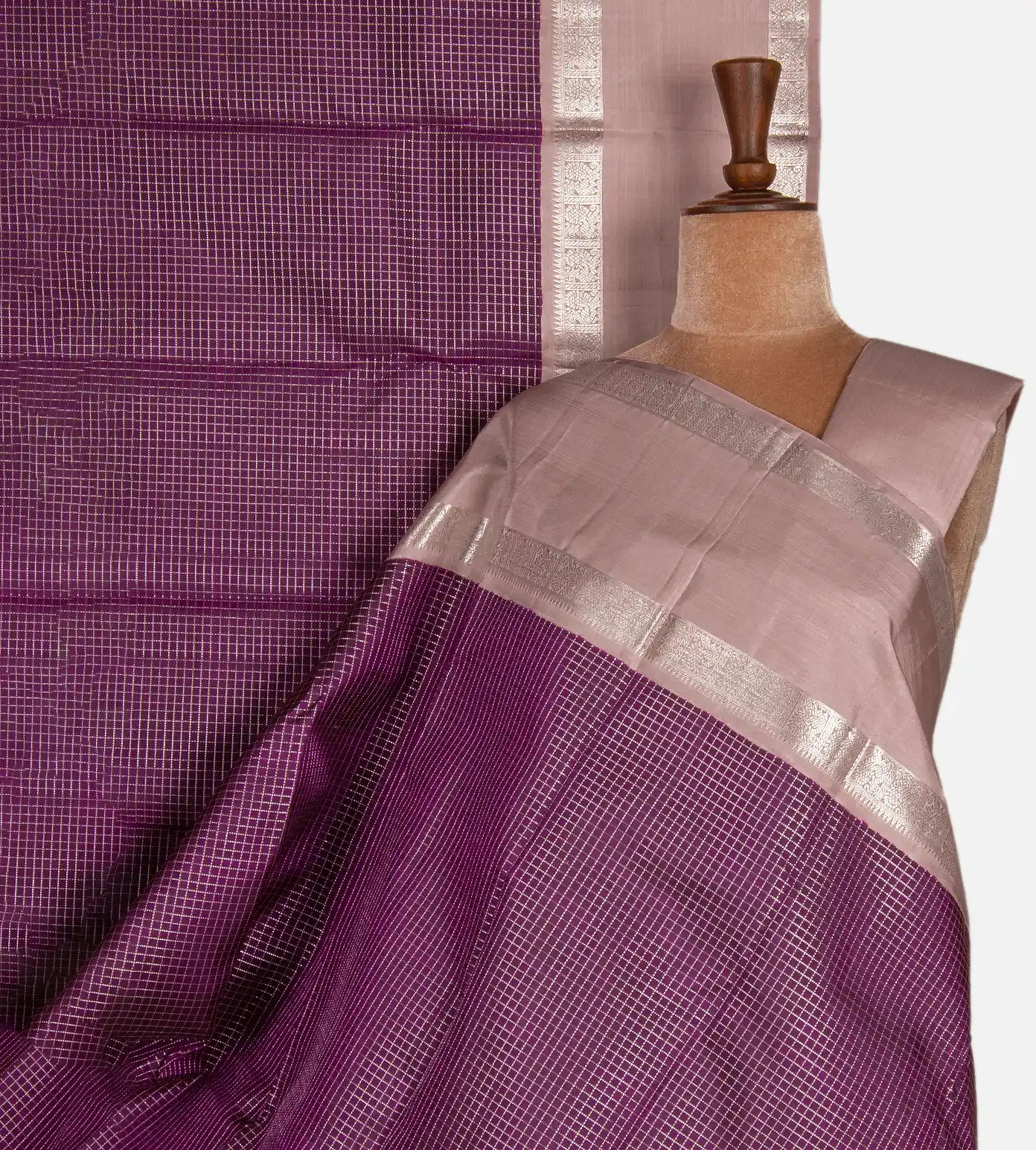 Purple Kanchipuram Silk Saree
