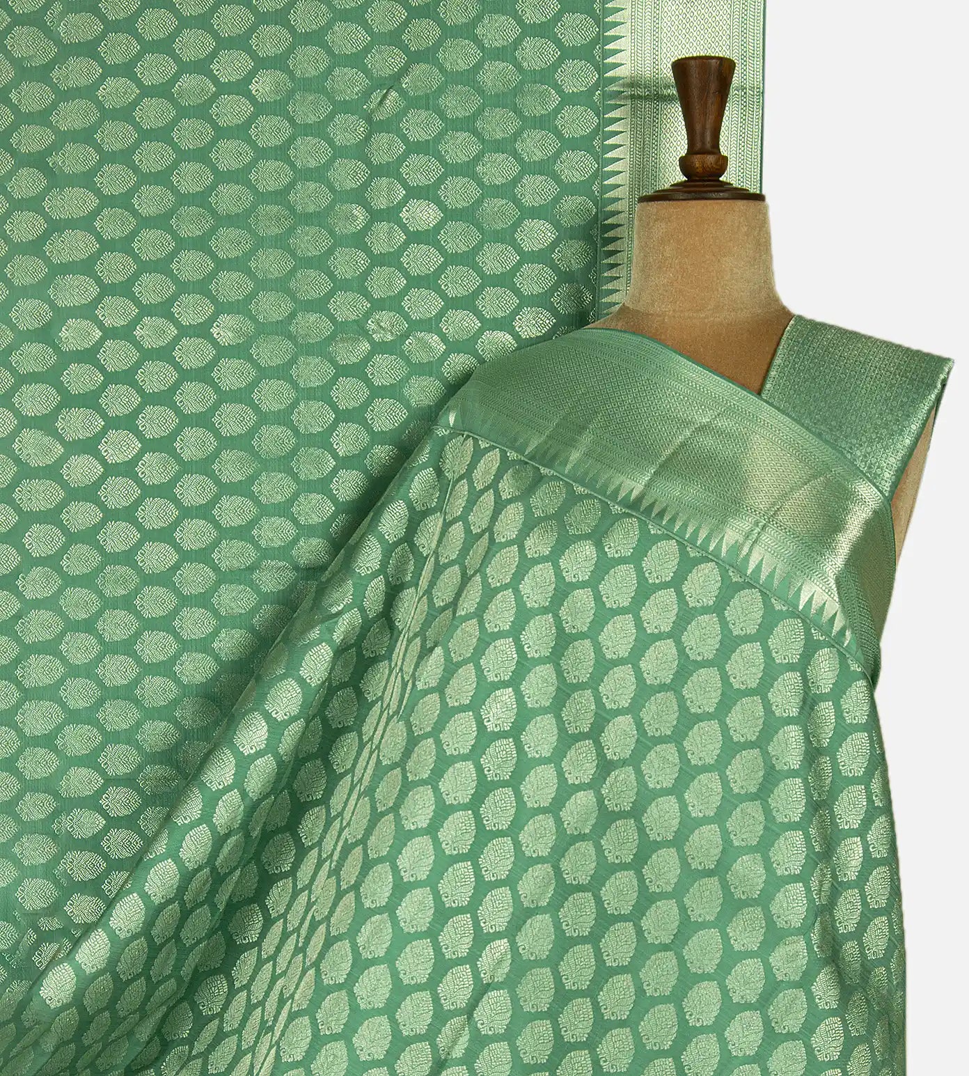 Pastel Green Kanchipuram Silk Saree