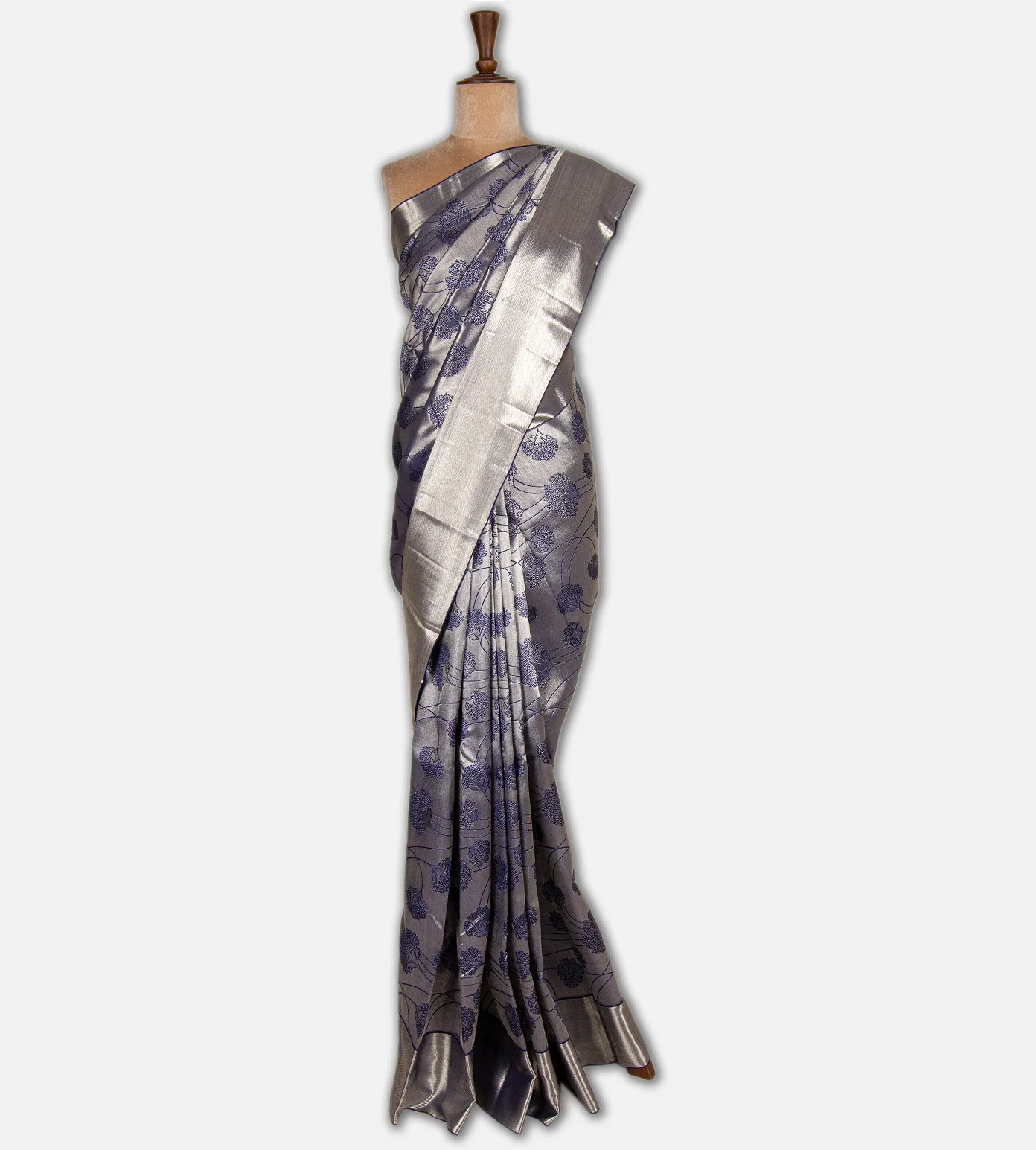 Blue Kanchipuram Silk Saree