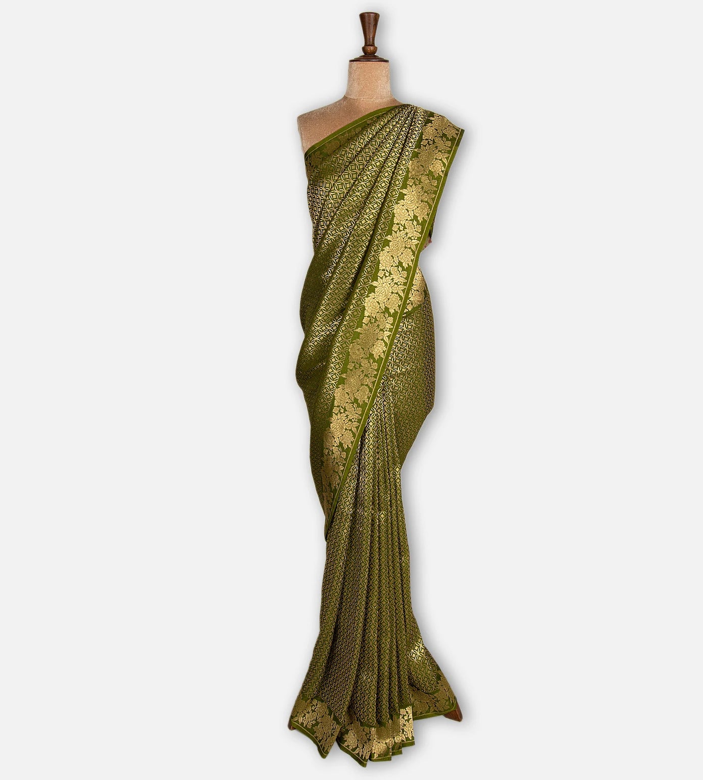 Green Banarasi Silk Saree